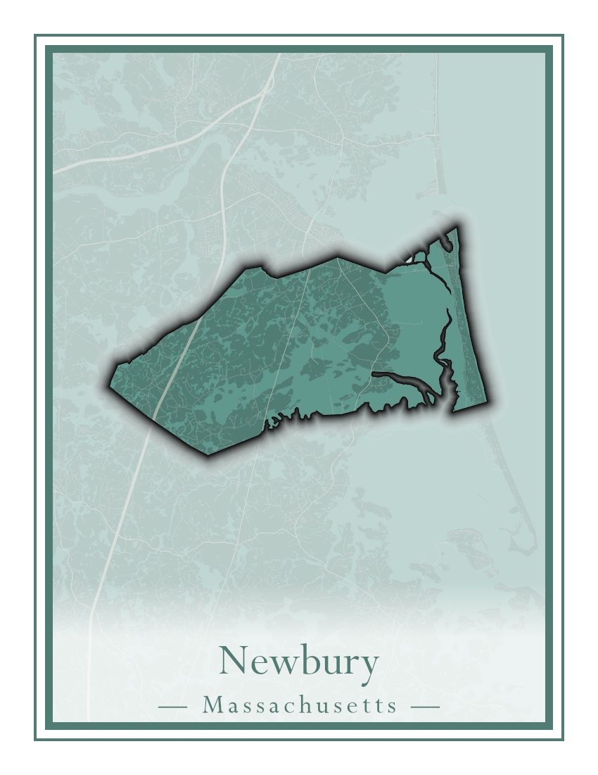 Massachusetts Towns - Street Map (Newbury - Norfolk)