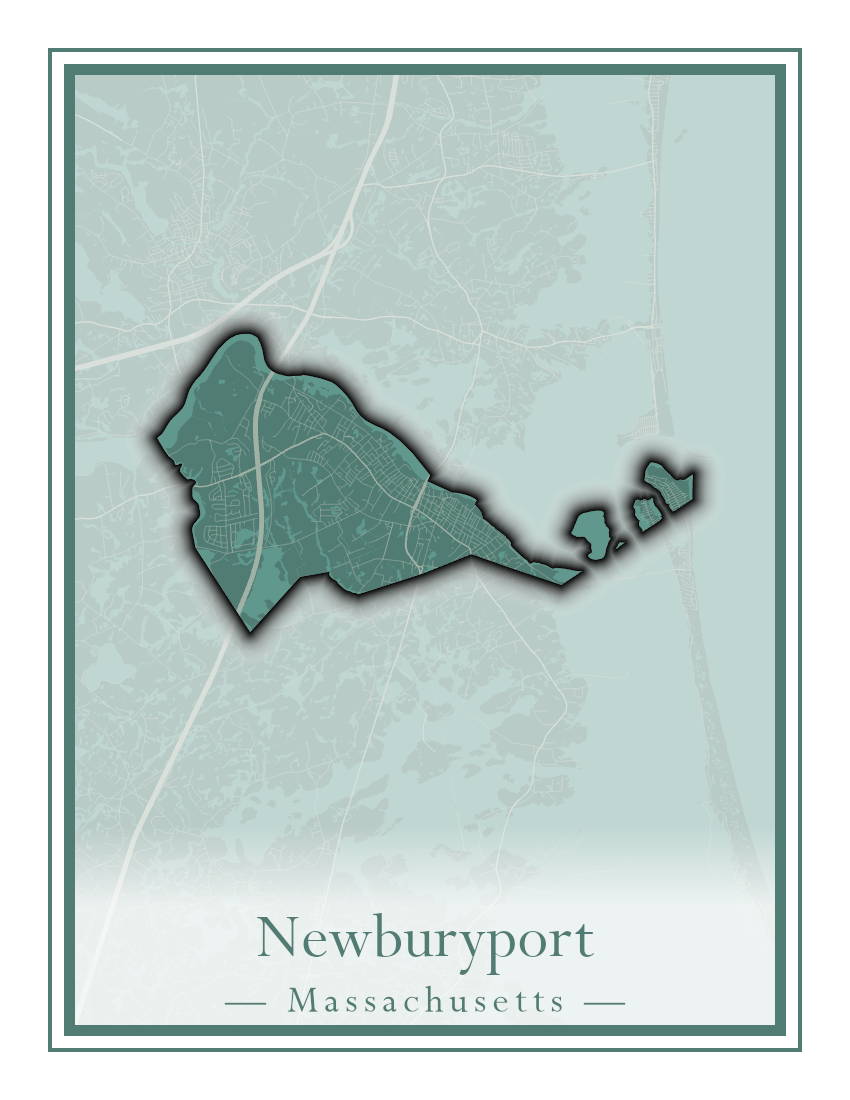 Massachusetts Towns - Street Map (Newbury - Norfolk)