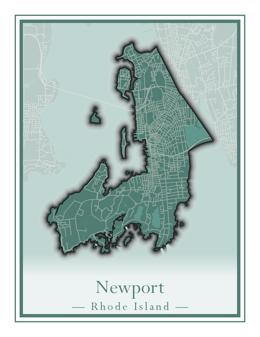 Rhode Island Towns - Street Map (New Shoreham - North Providence)