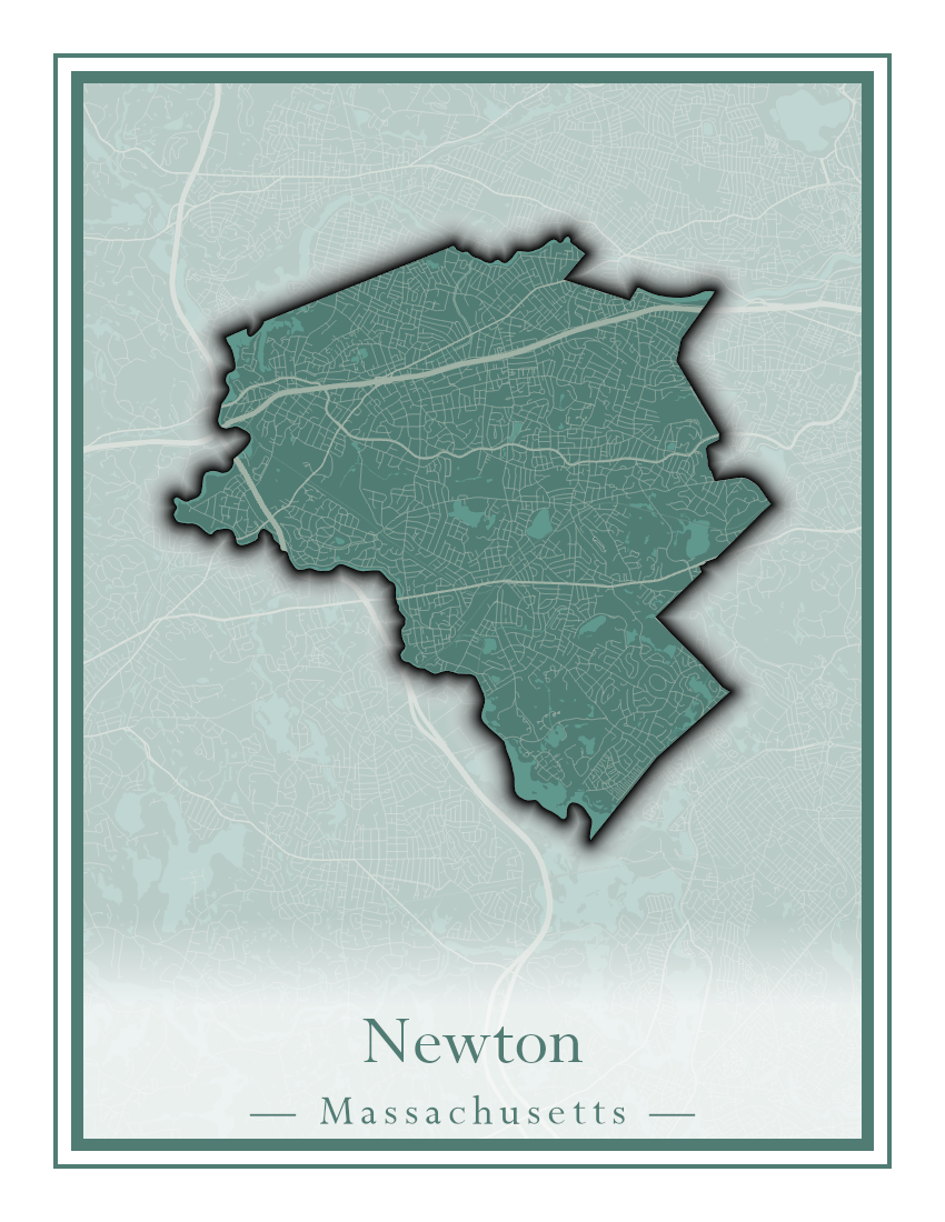 Massachusetts Towns - Street Map (Newbury - Norfolk)