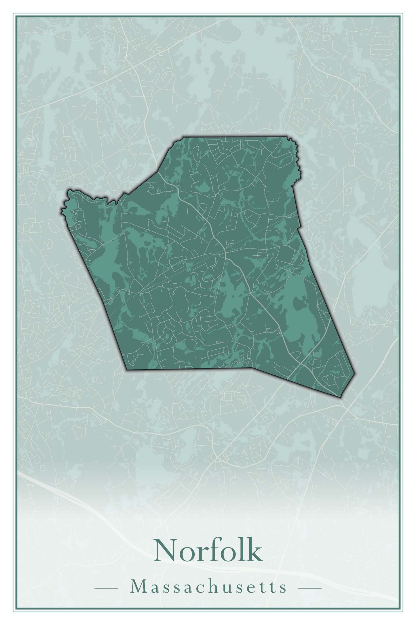 Massachusetts Towns - Street Map (Newbury - Norfolk)