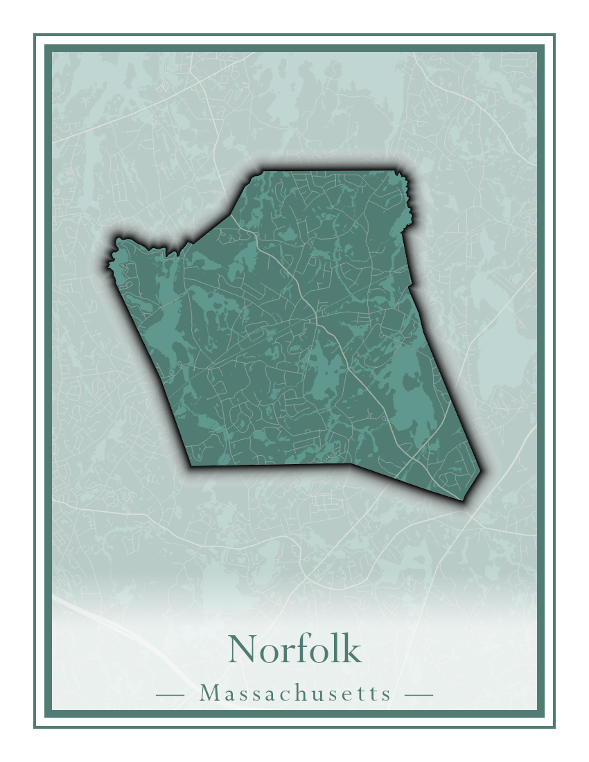 Massachusetts Towns - Street Map (Newbury - Norfolk)