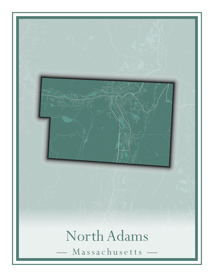 Massachusetts Towns - Street Map (North Adams - North Brookfield)