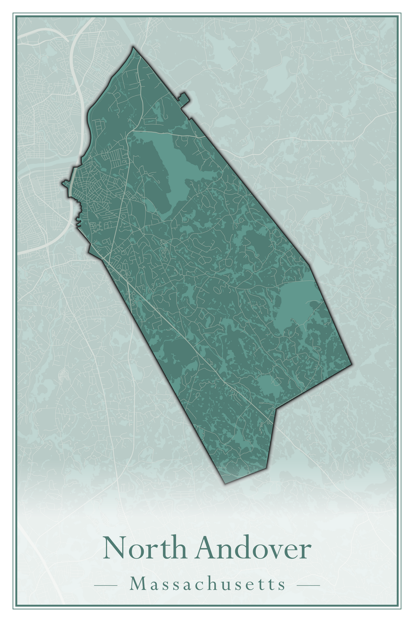 Massachusetts Towns - Street Map (North Adams - North Brookfield)