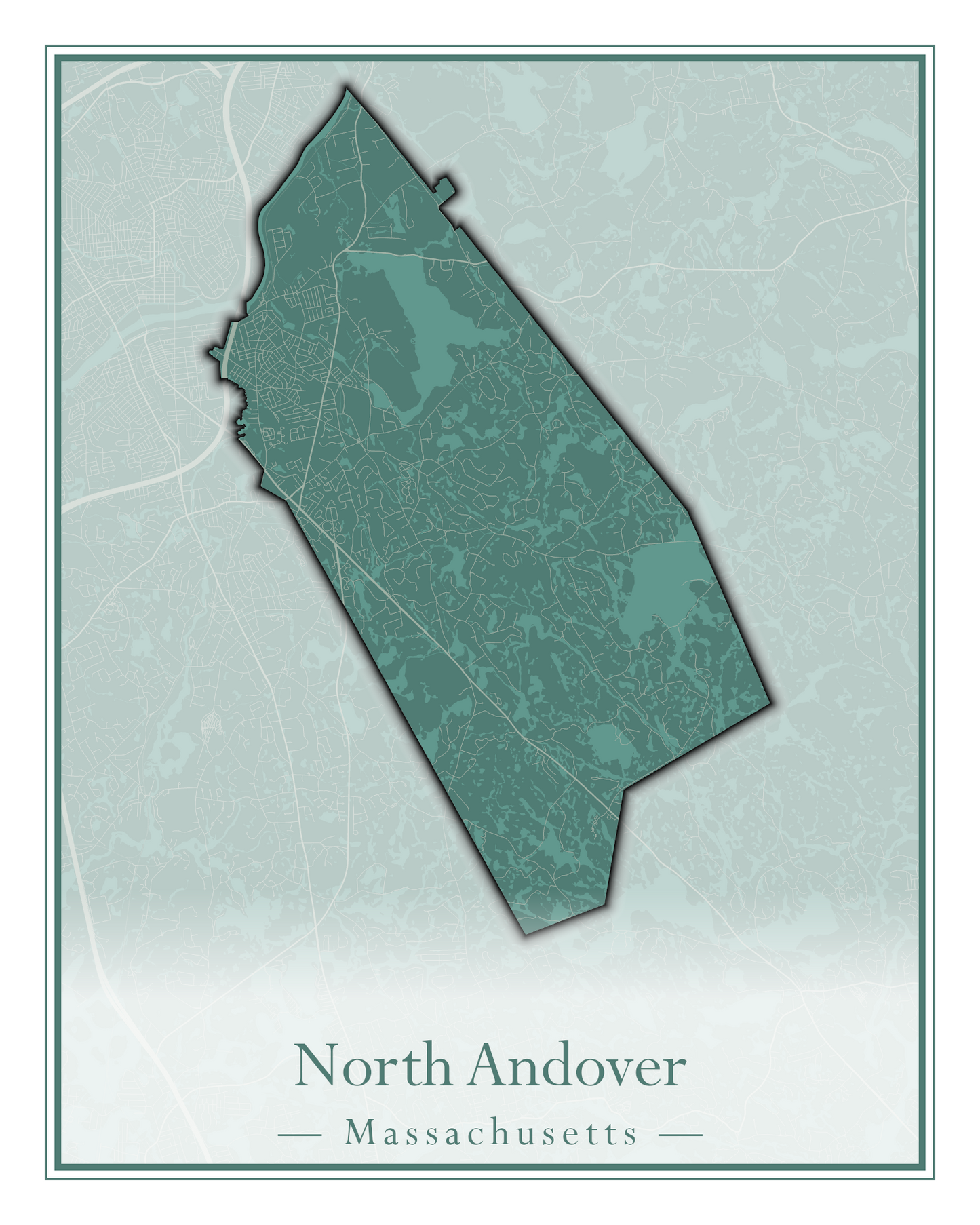 Massachusetts Towns - Street Map (North Adams - North Brookfield)