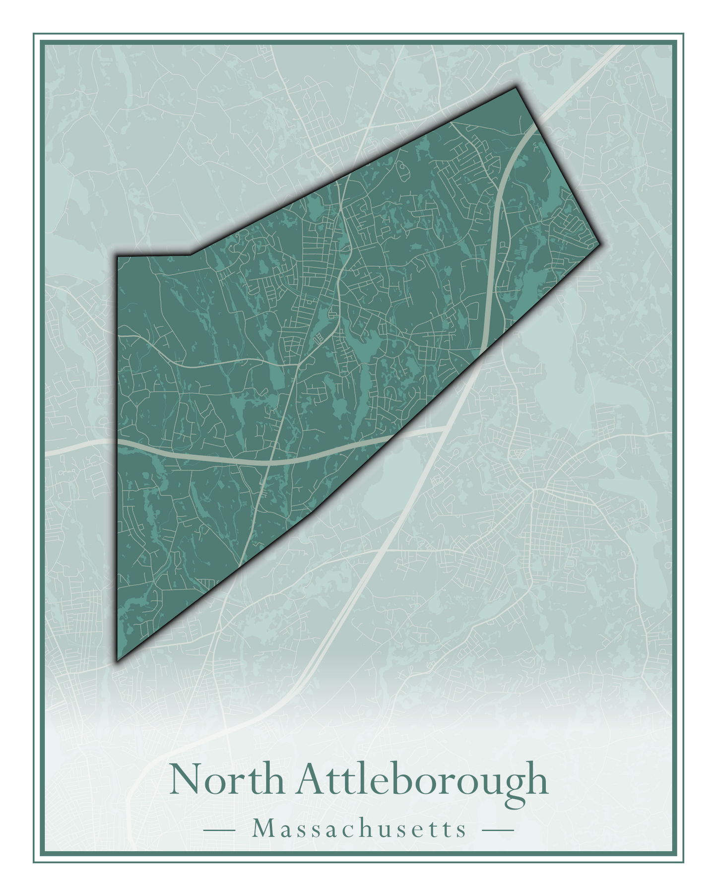 Massachusetts Towns - Street Map (North Adams - North Brookfield)