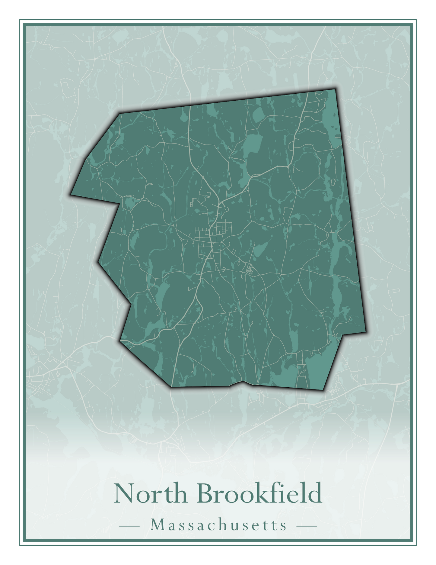 Massachusetts Towns - Street Map (North Adams - North Brookfield)