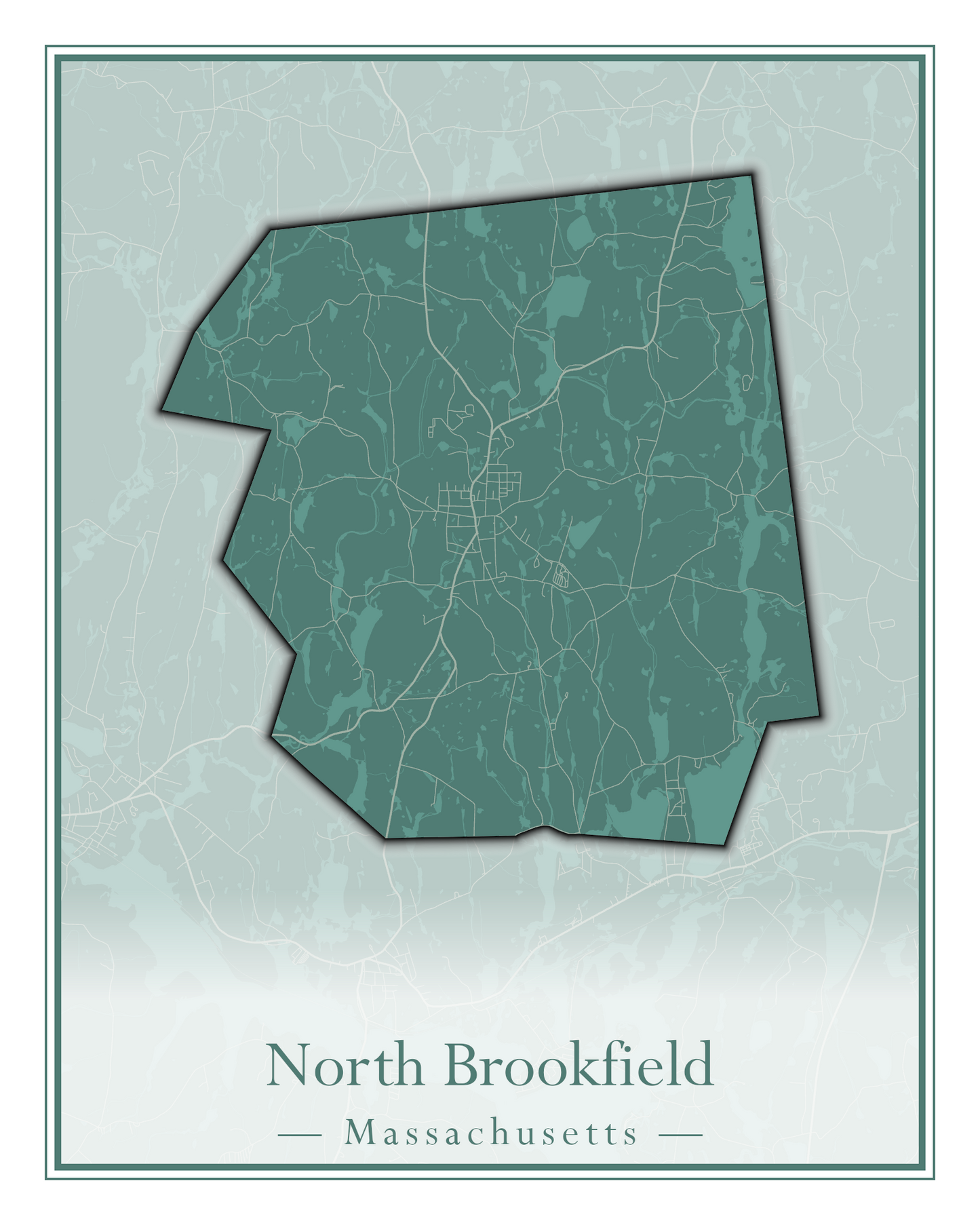 Massachusetts Towns - Street Map (North Adams - North Brookfield)