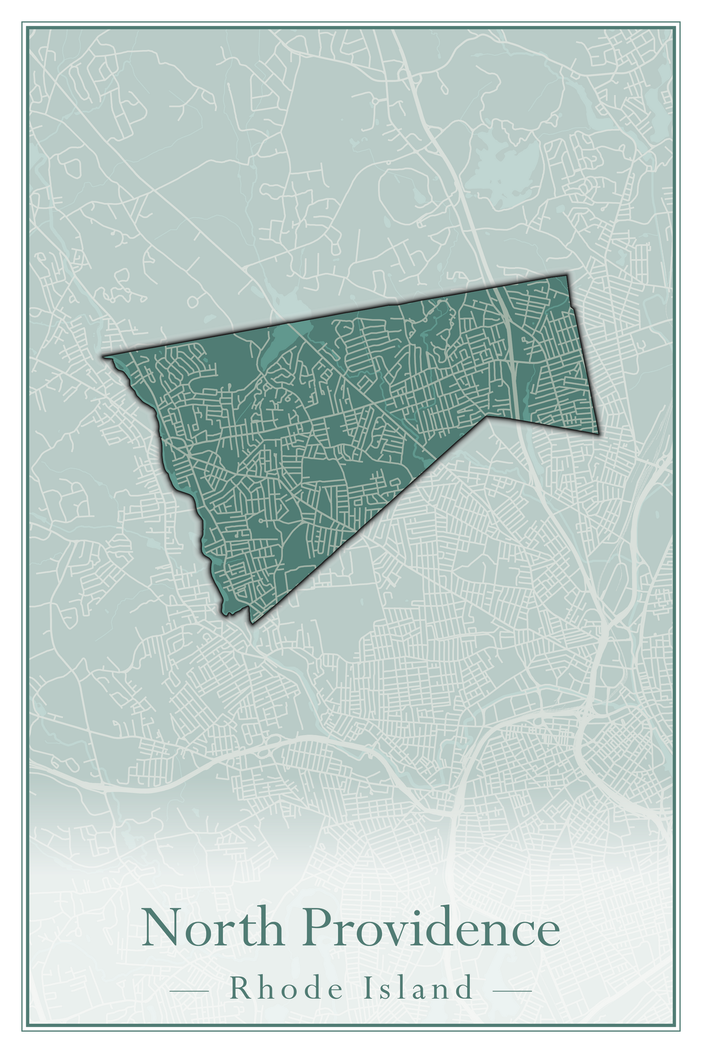 Rhode Island Towns - Street Map (New Shoreham - North Providence)