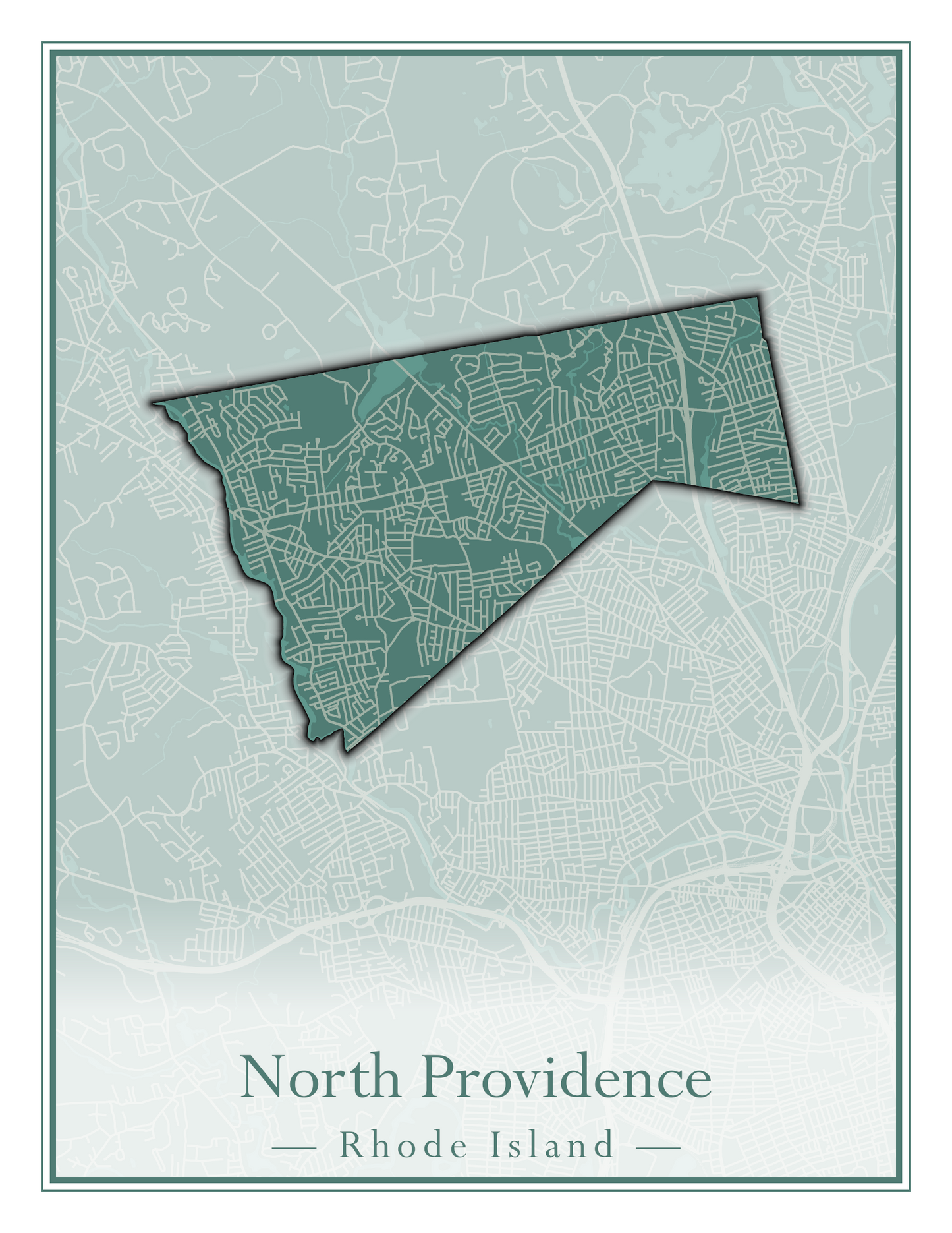 Rhode Island Towns - Street Map (New Shoreham - North Providence)