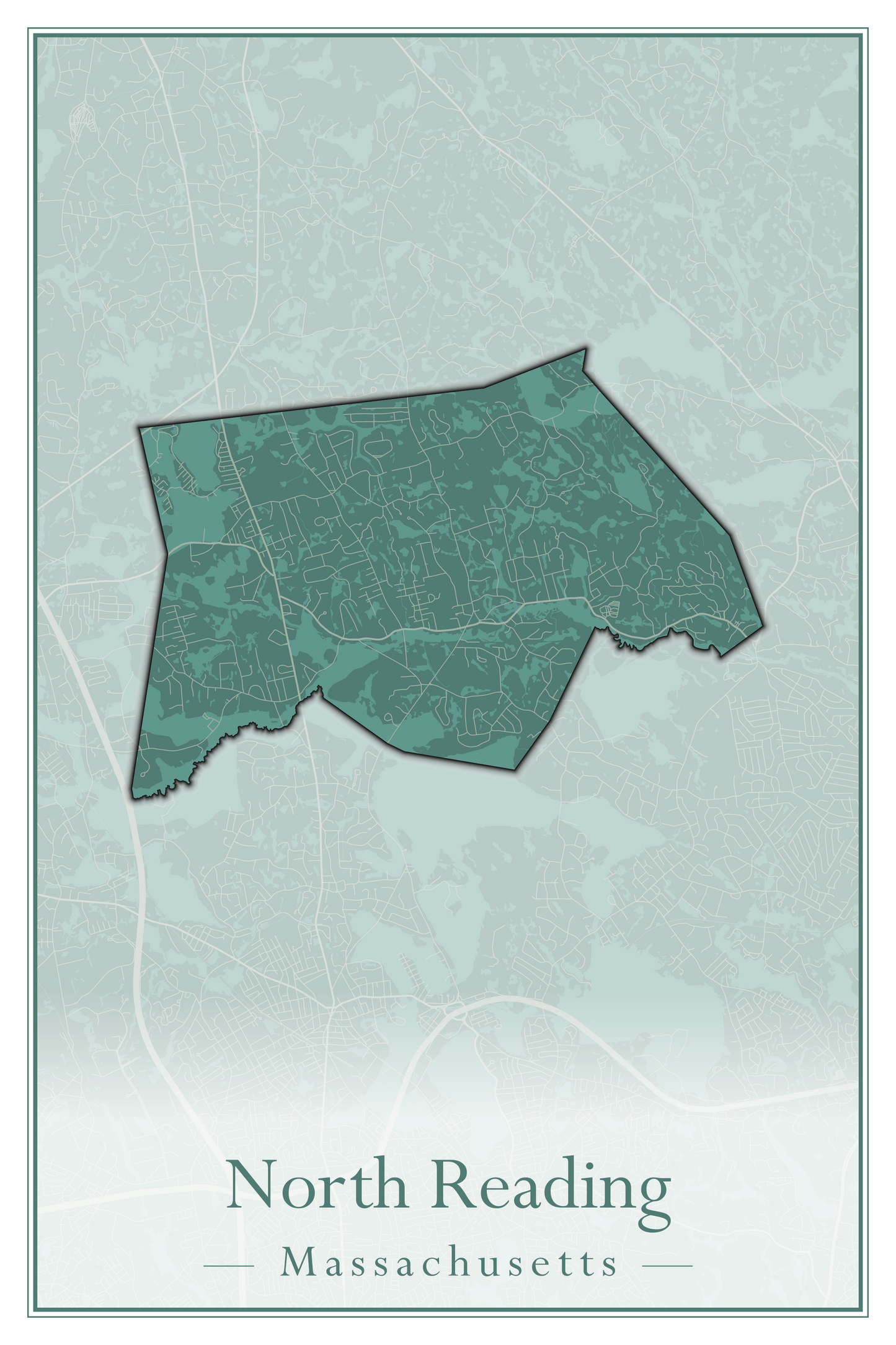 Massachusetts Towns - Street Map (North Reading - Northbridge)