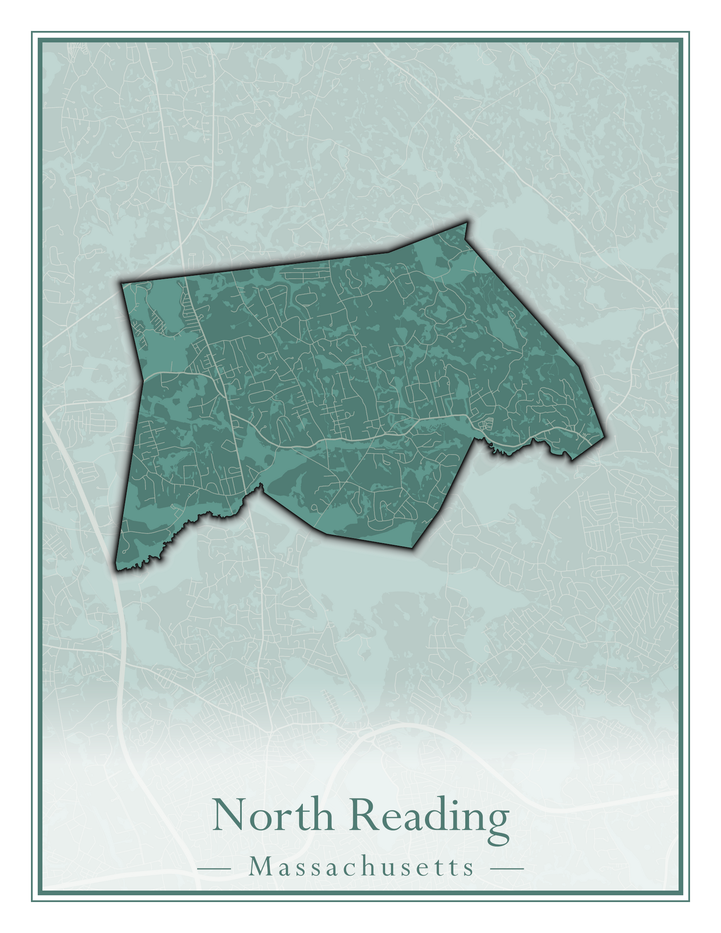 Massachusetts Towns - Street Map (North Reading - Northbridge)