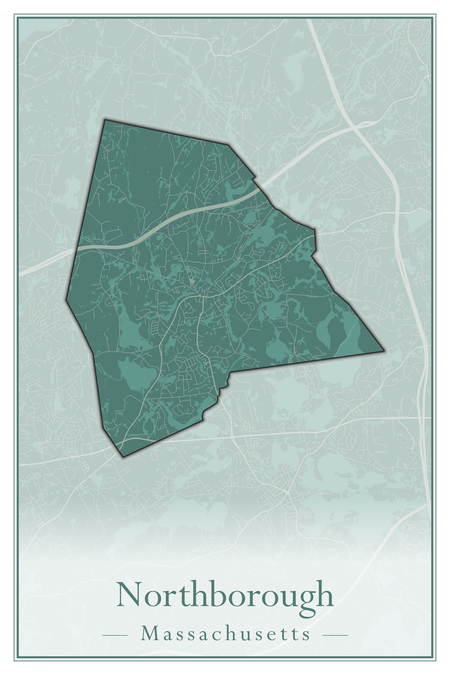 Massachusetts Towns - Street Map (North Reading - Northbridge)