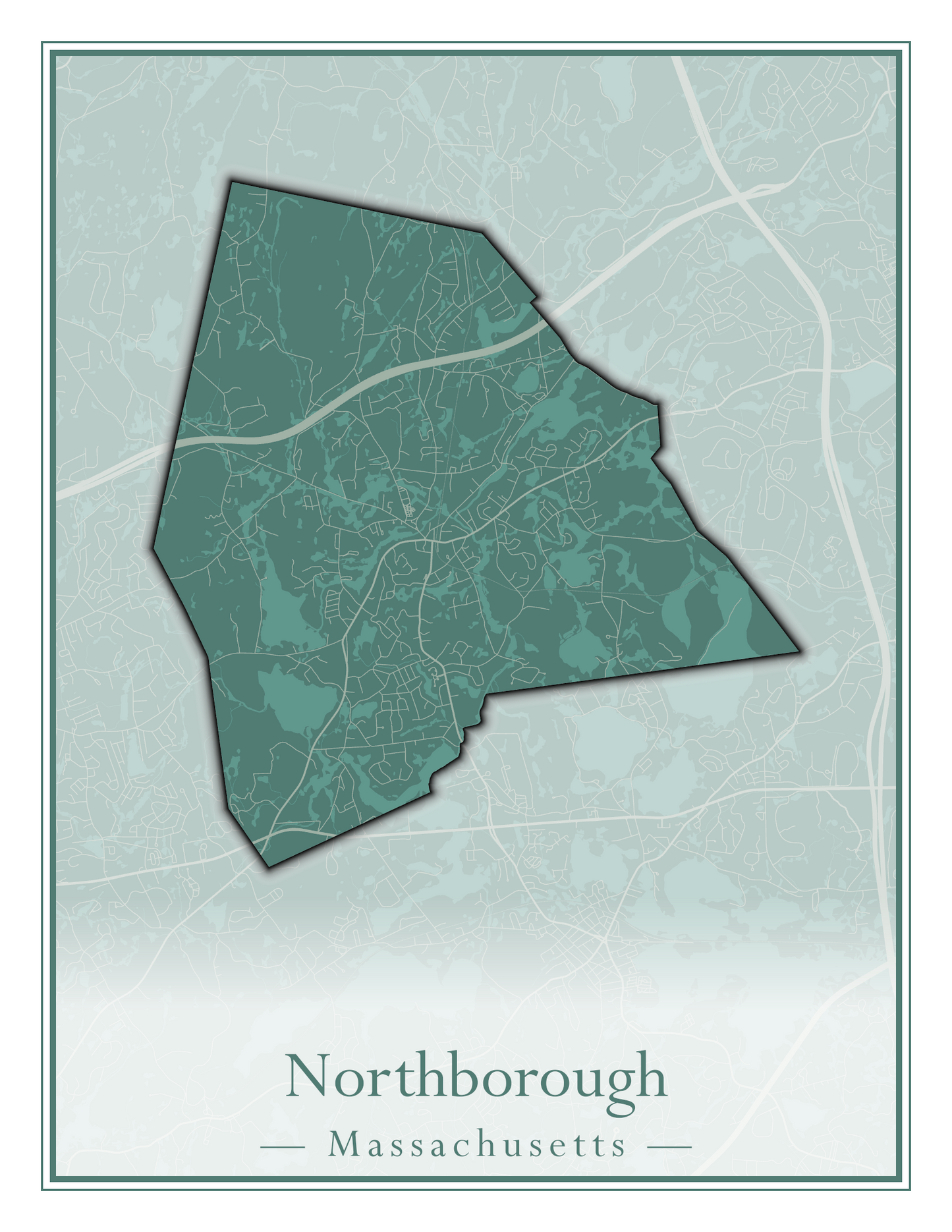 Massachusetts Towns - Street Map (North Reading - Northbridge)