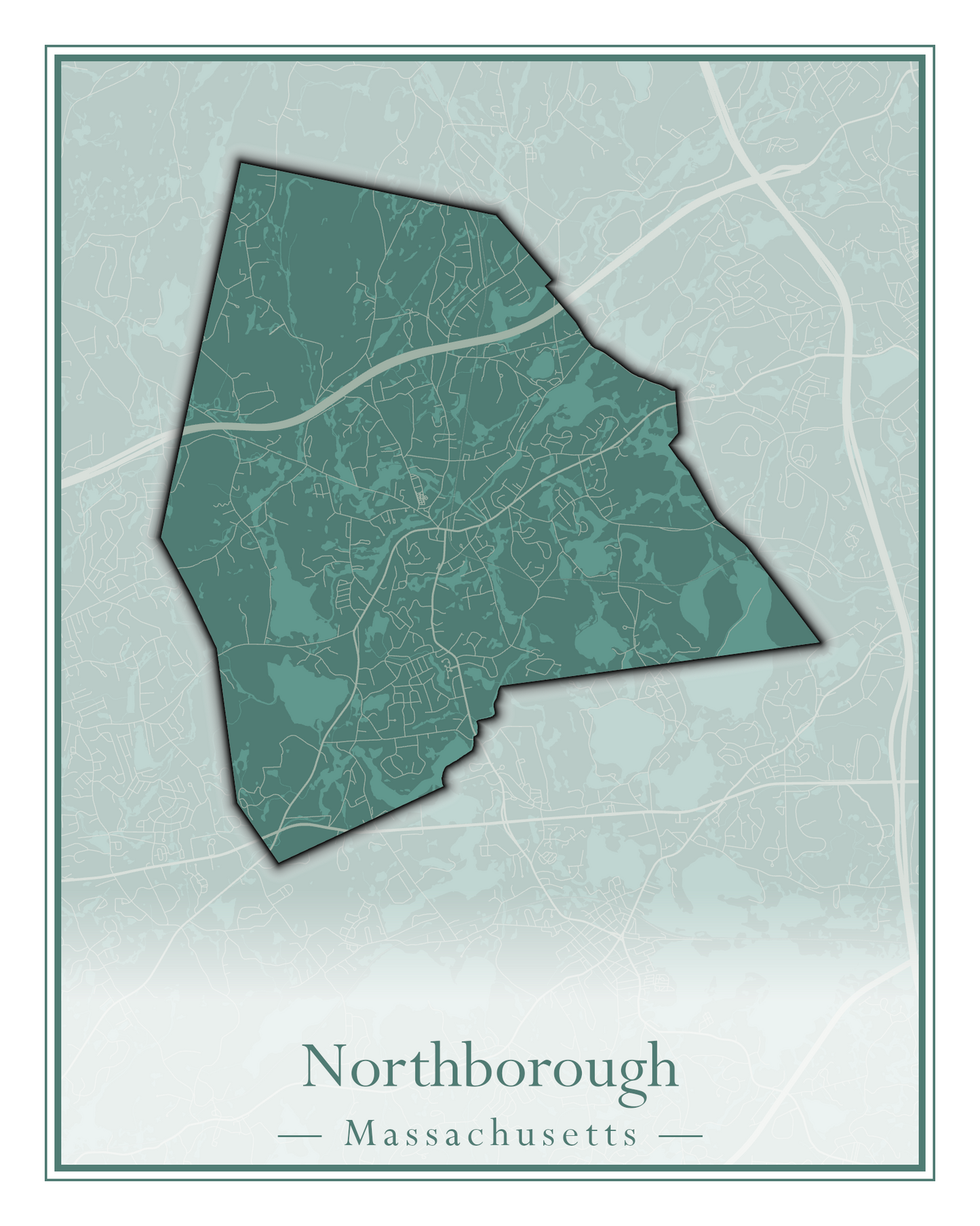 Massachusetts Towns - Street Map (North Reading - Northbridge)