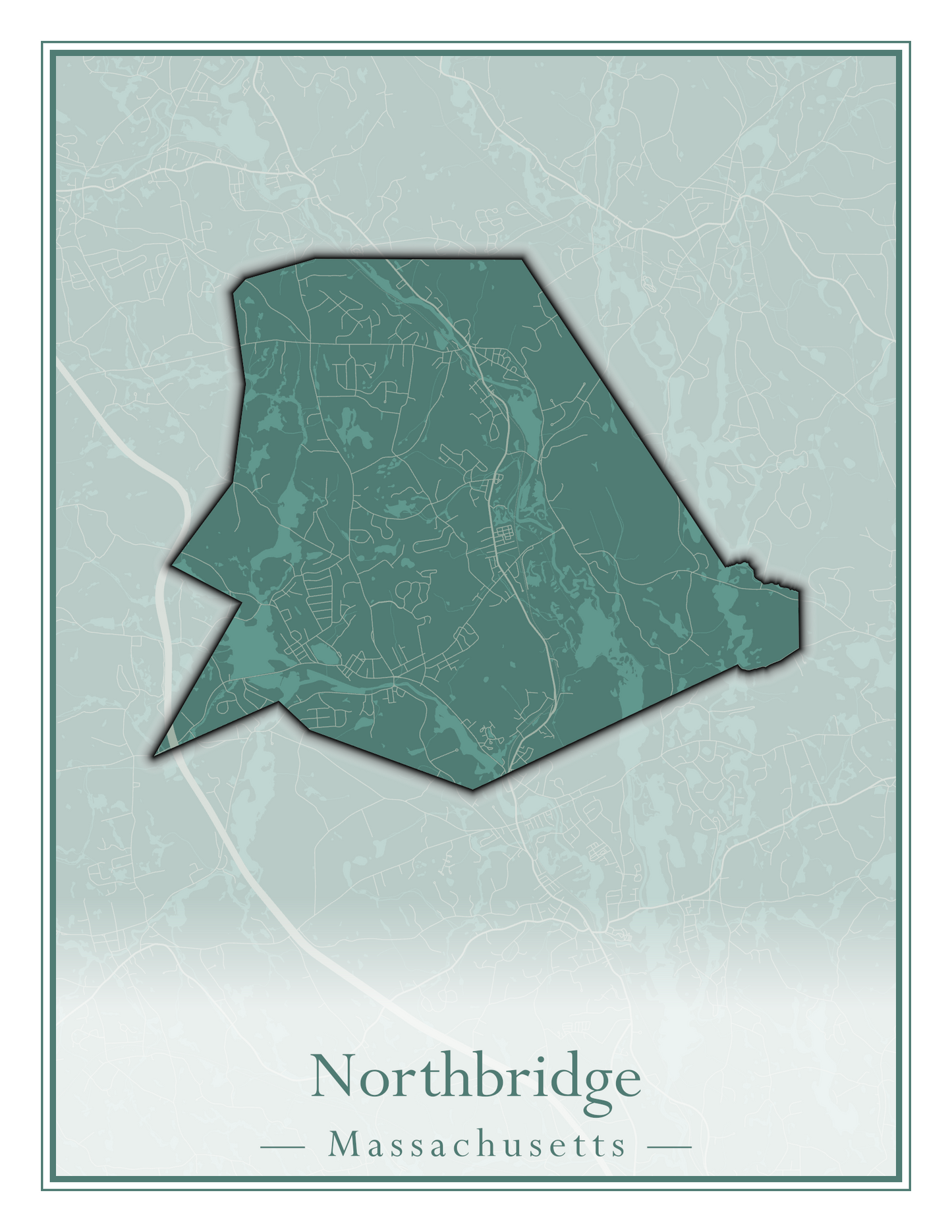 Massachusetts Towns - Street Map (North Reading - Northbridge)