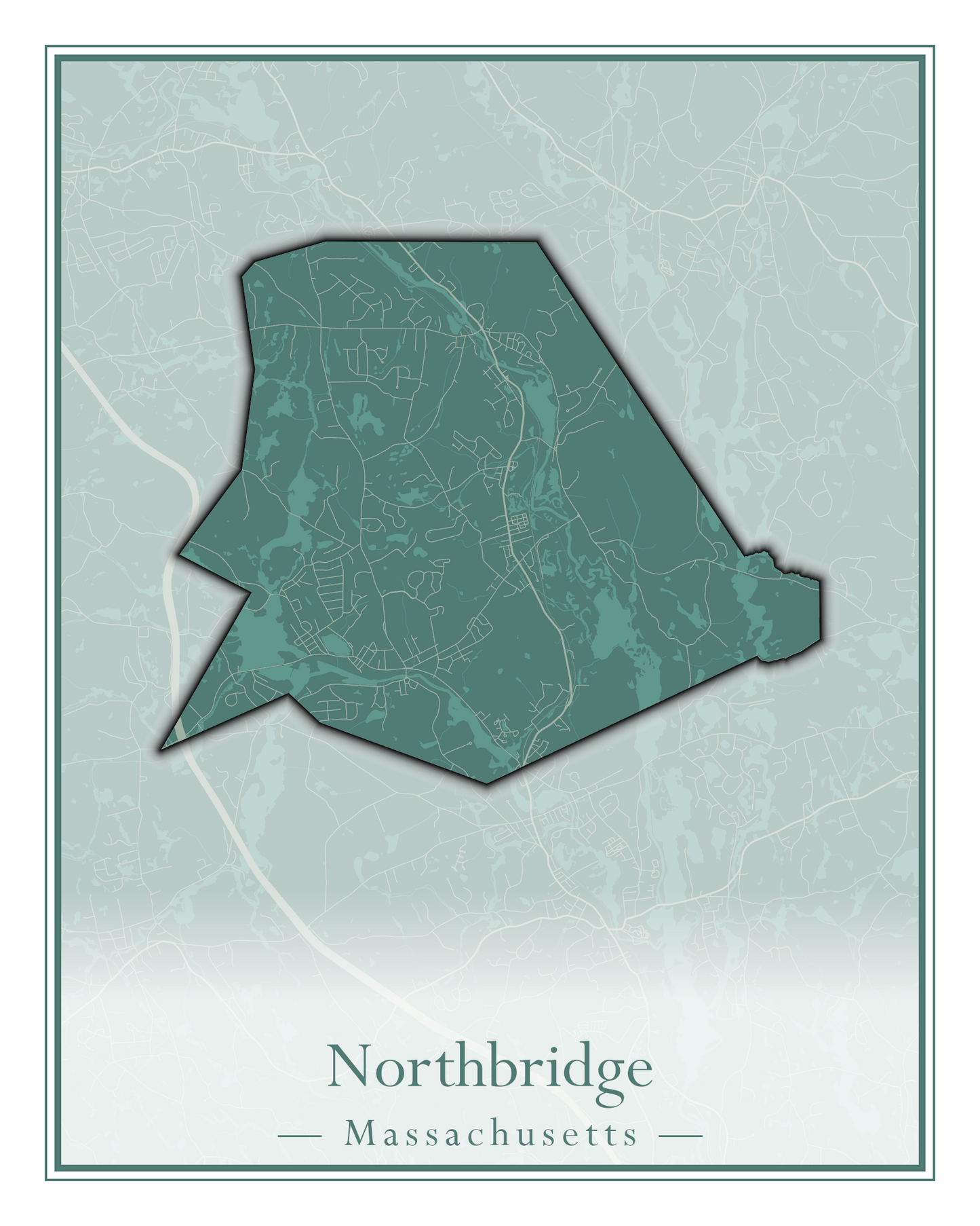 Massachusetts Towns - Street Map (North Reading - Northbridge)