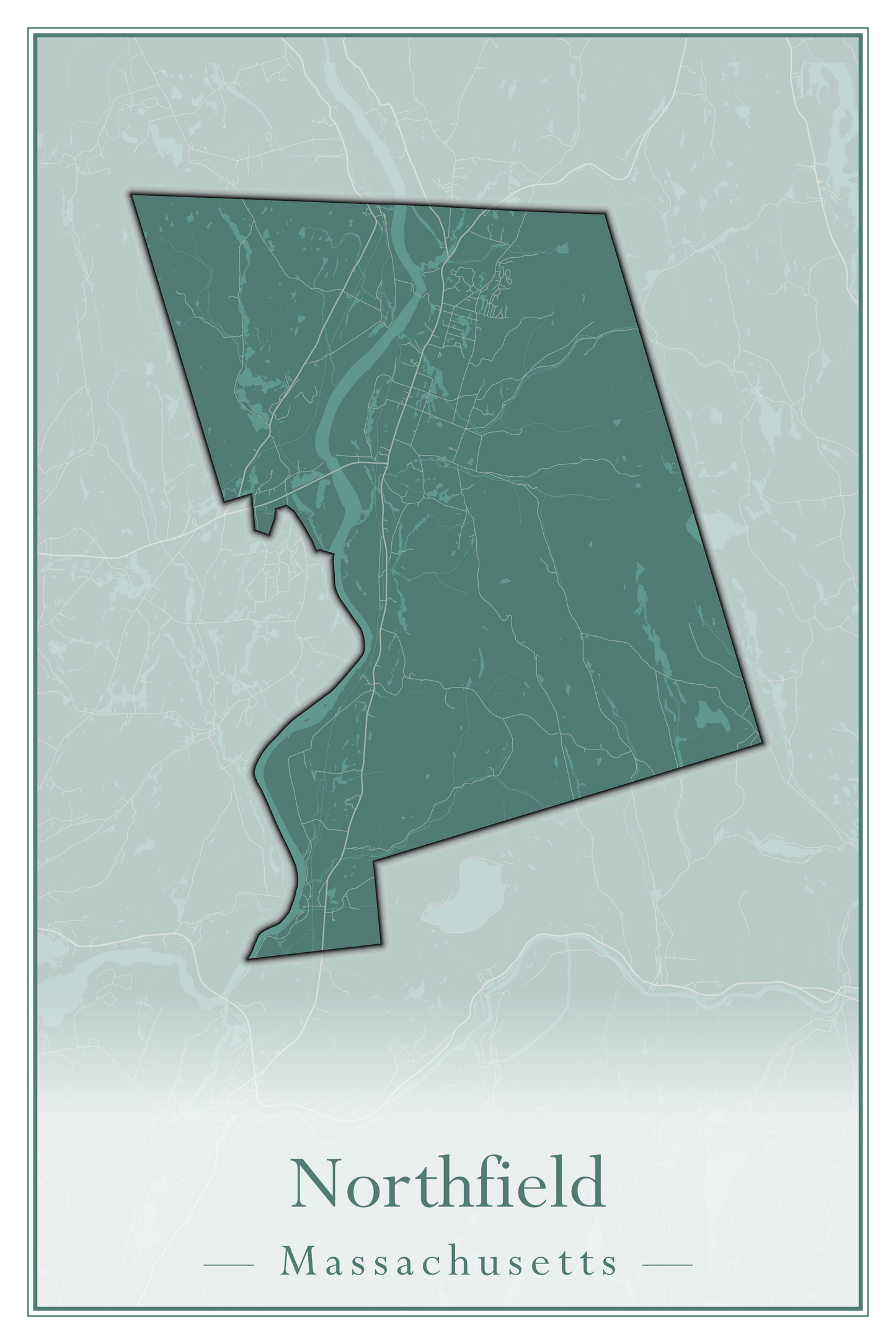 Massachusetts Towns - Street Map (Northfield - Norwood)