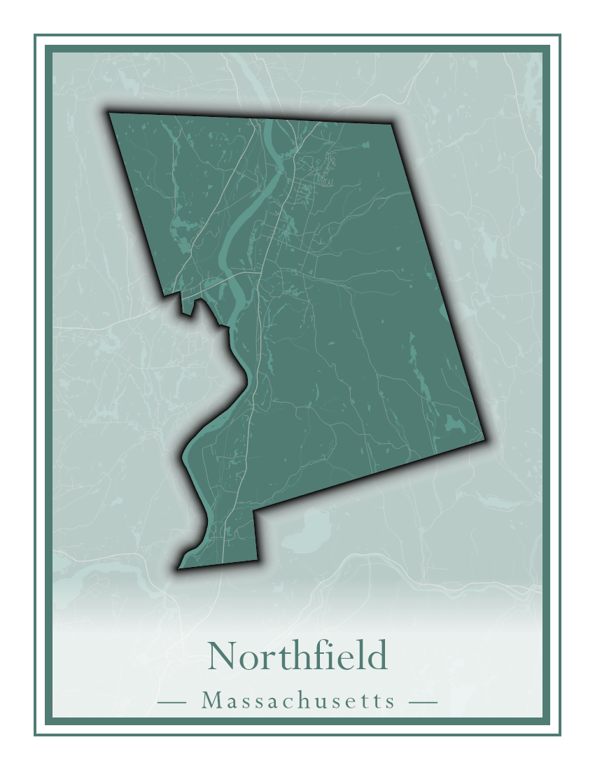 Massachusetts Towns - Street Map (Northfield - Norwood)