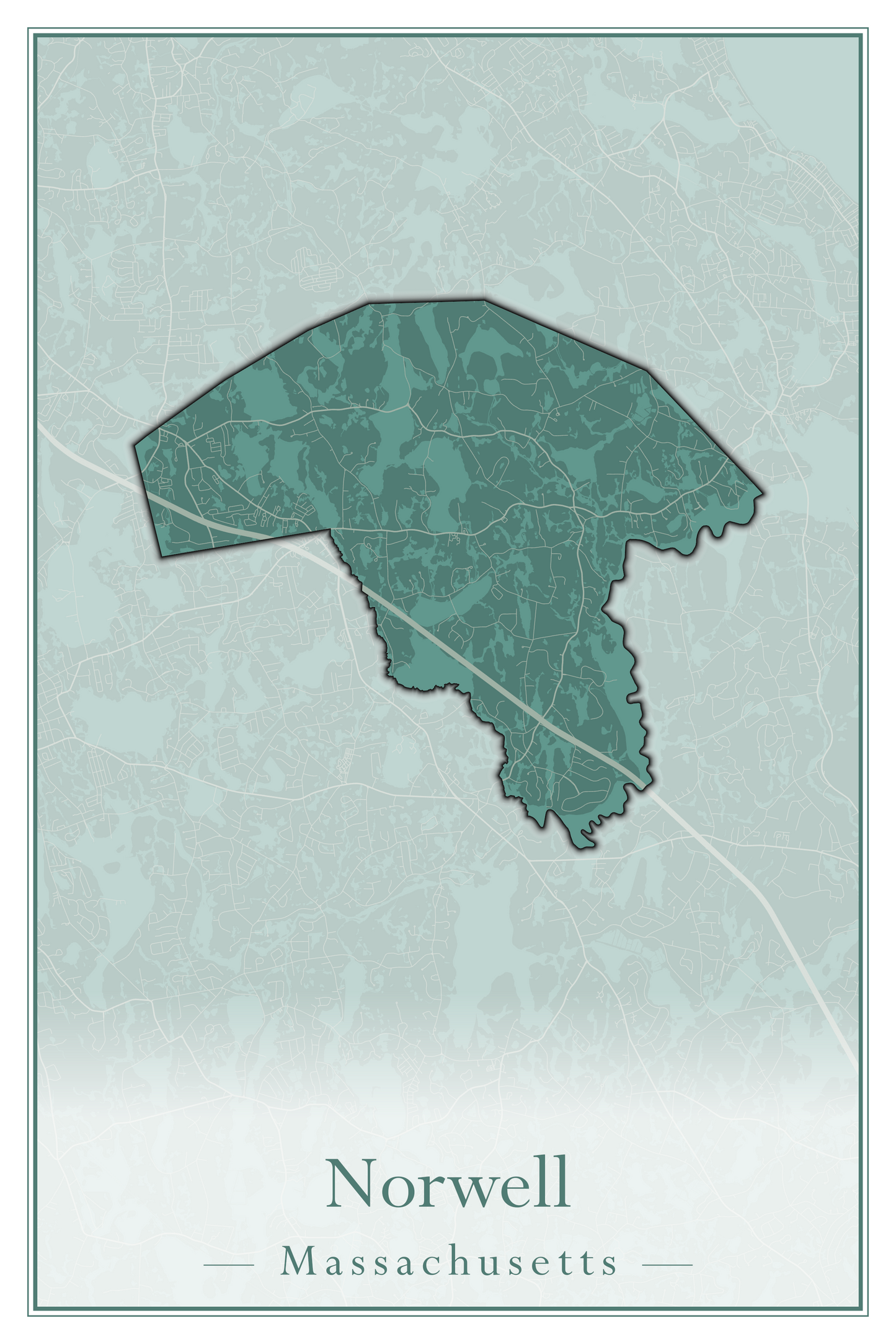 Massachusetts Towns - Street Map (Northfield - Norwood)