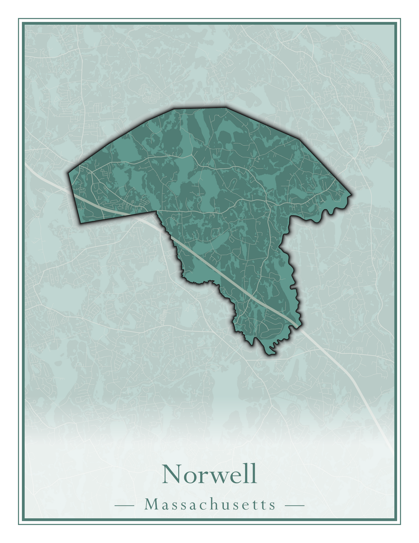 Massachusetts Towns - Street Map (Northfield - Norwood)