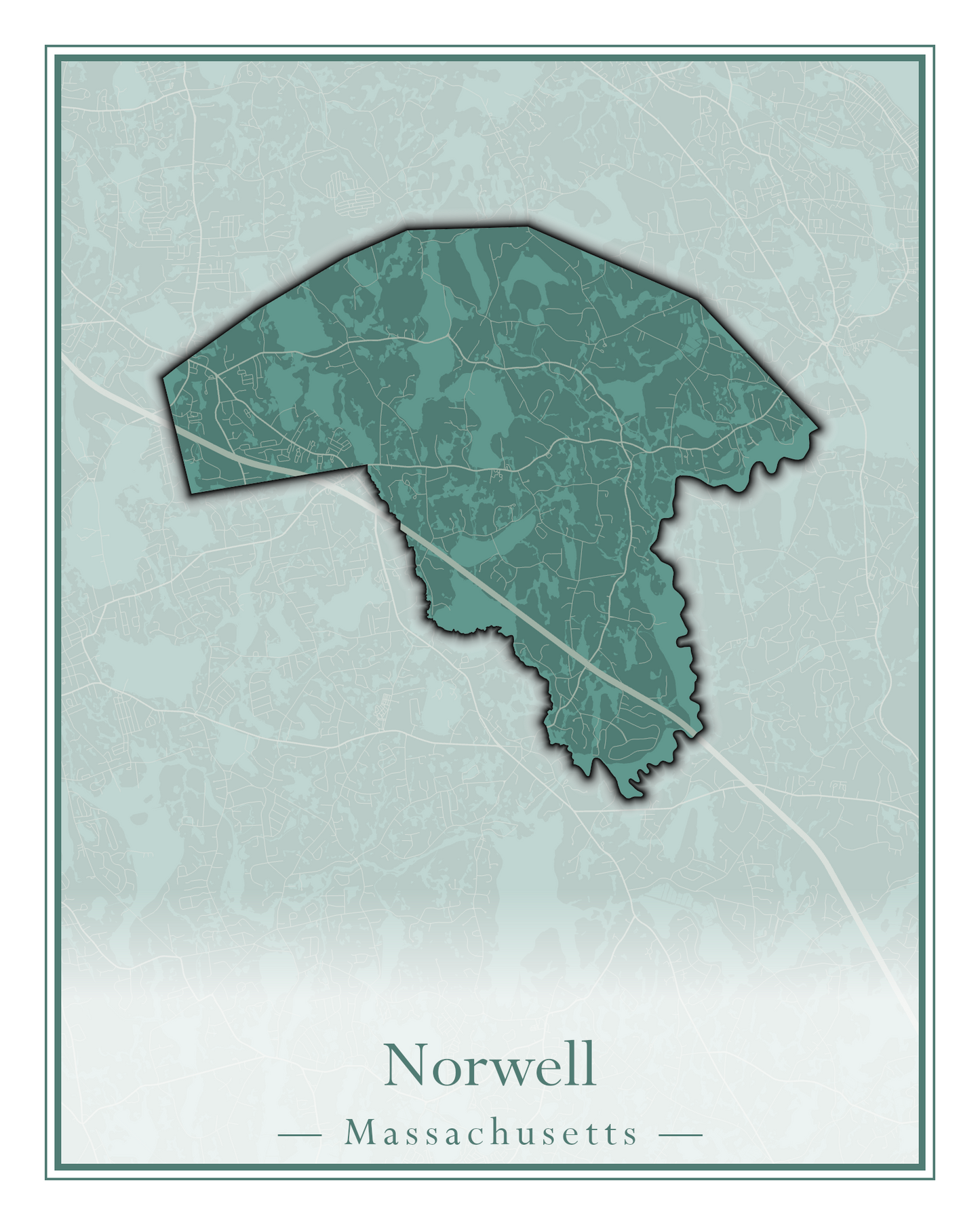 Massachusetts Towns - Street Map (Northfield - Norwood)