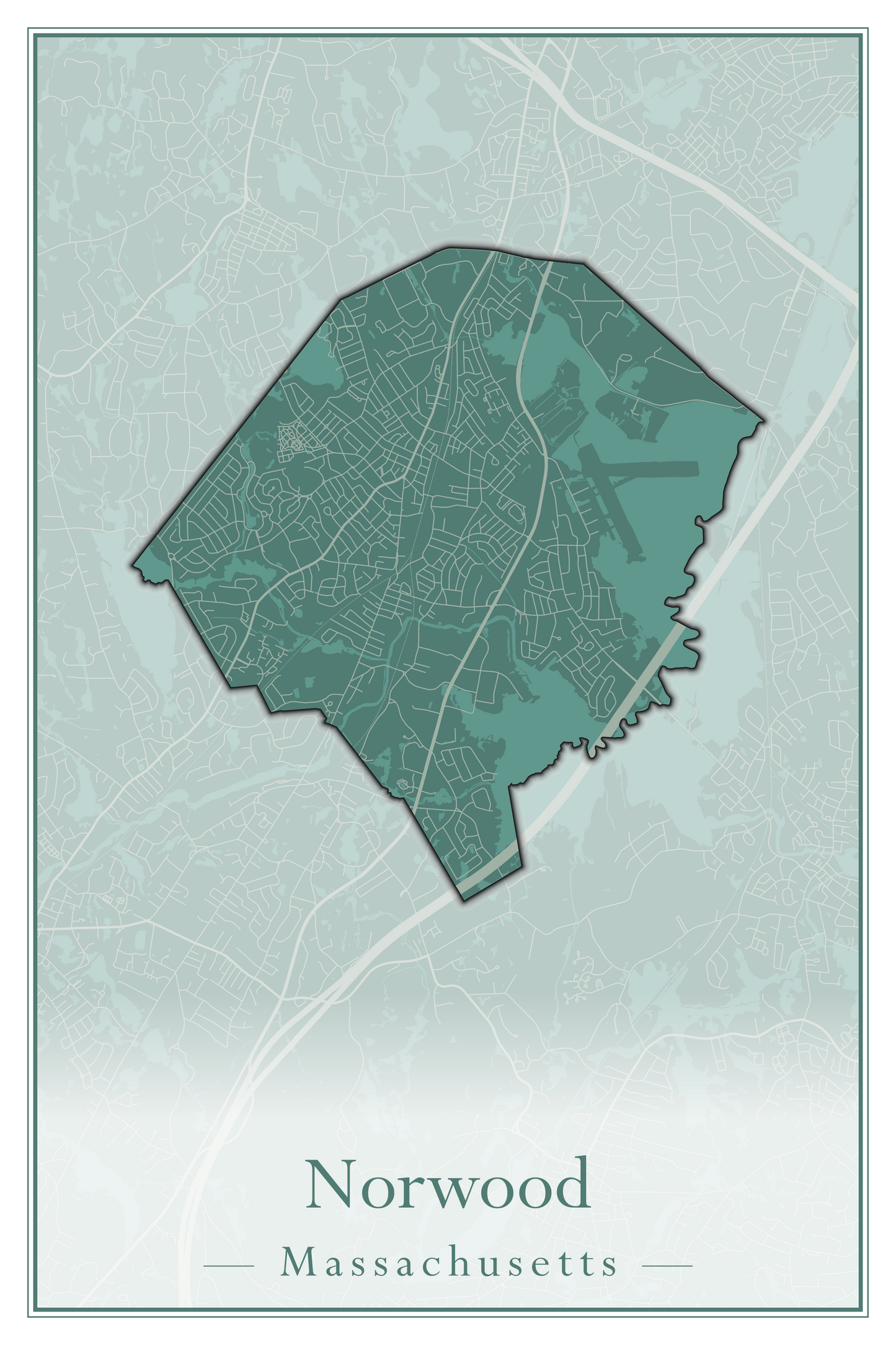 Massachusetts Towns - Street Map (Northfield - Norwood)