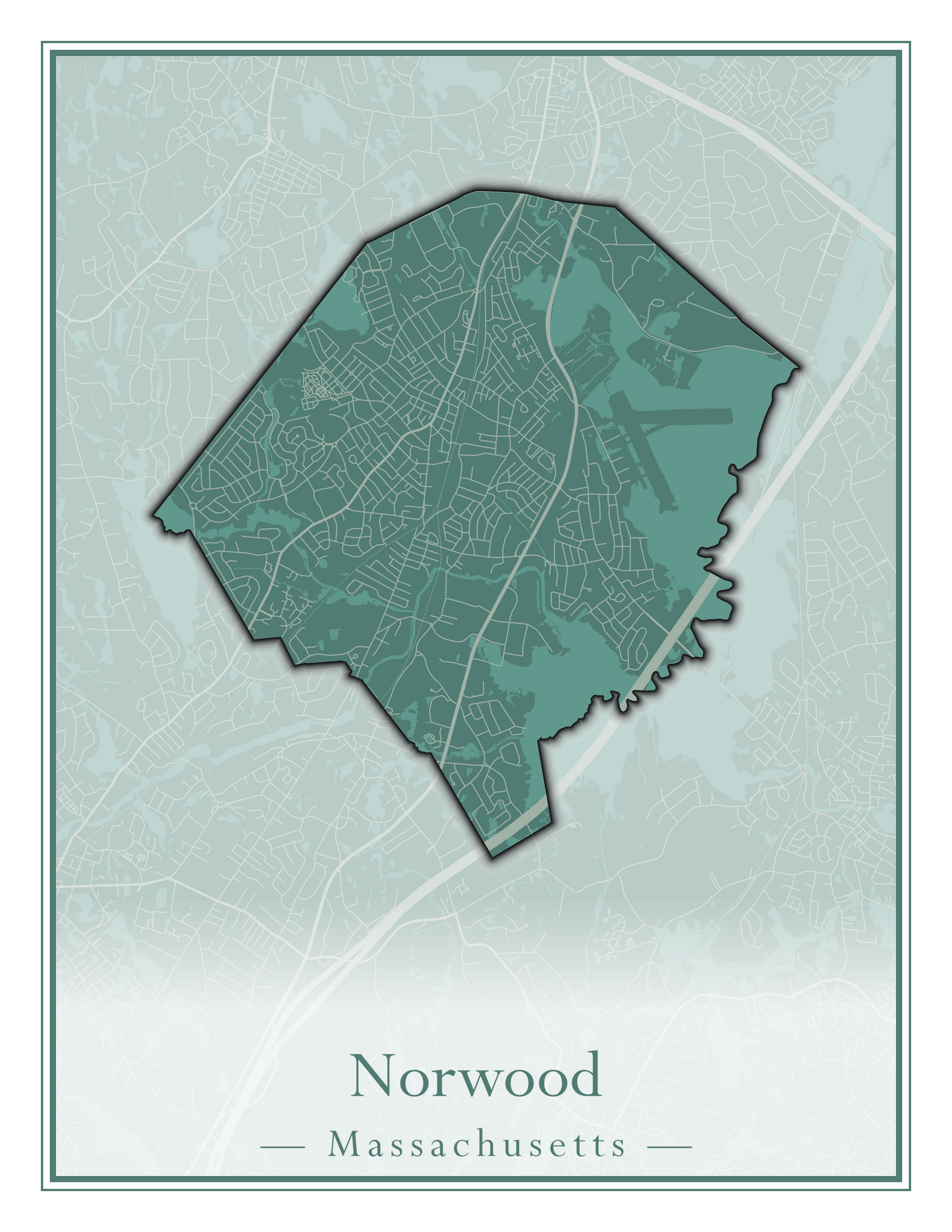 Massachusetts Towns - Street Map (Northfield - Norwood)