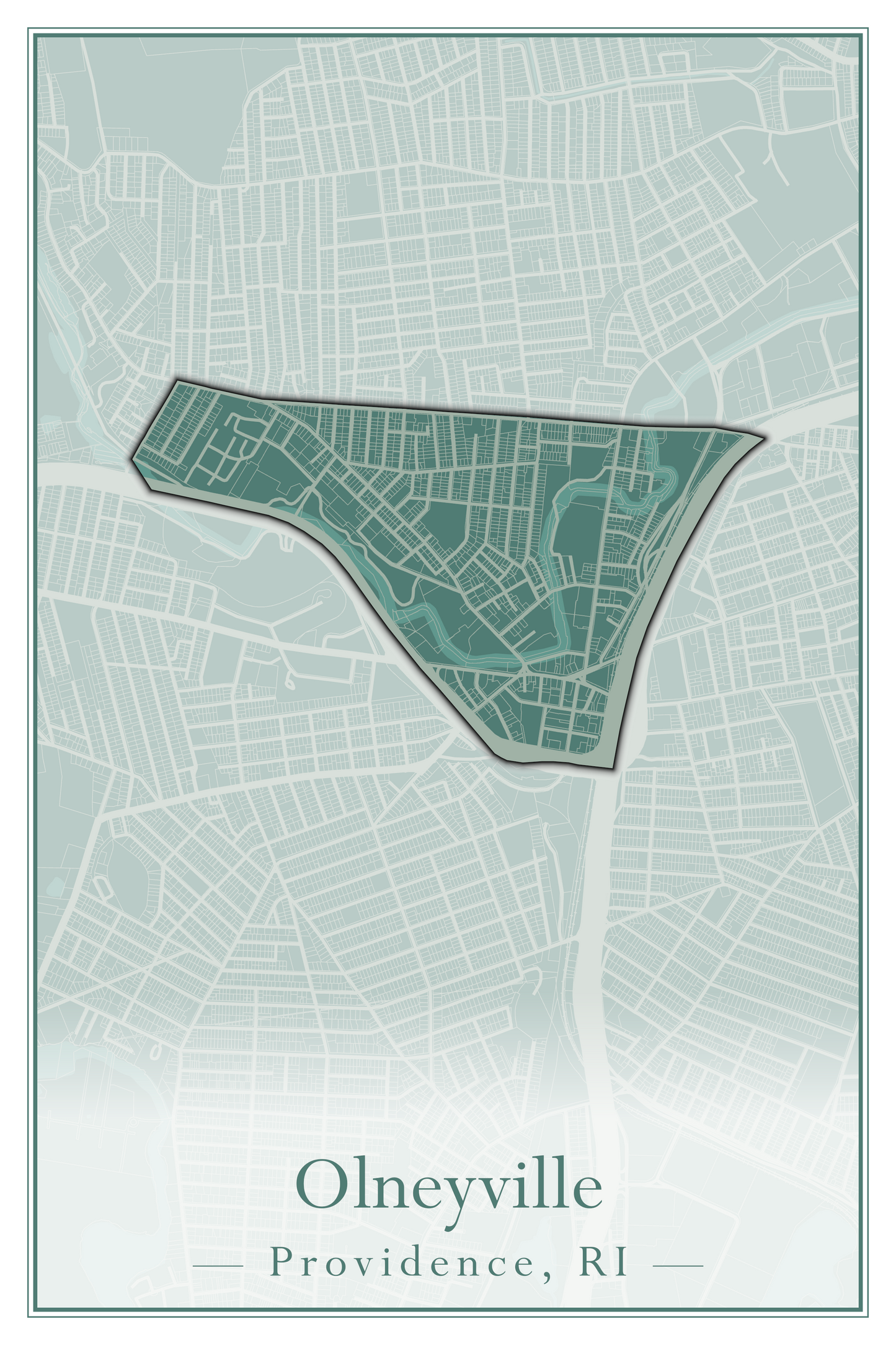 Providence Neighborhoods - Street Map (Mount Hope - Reservoir)