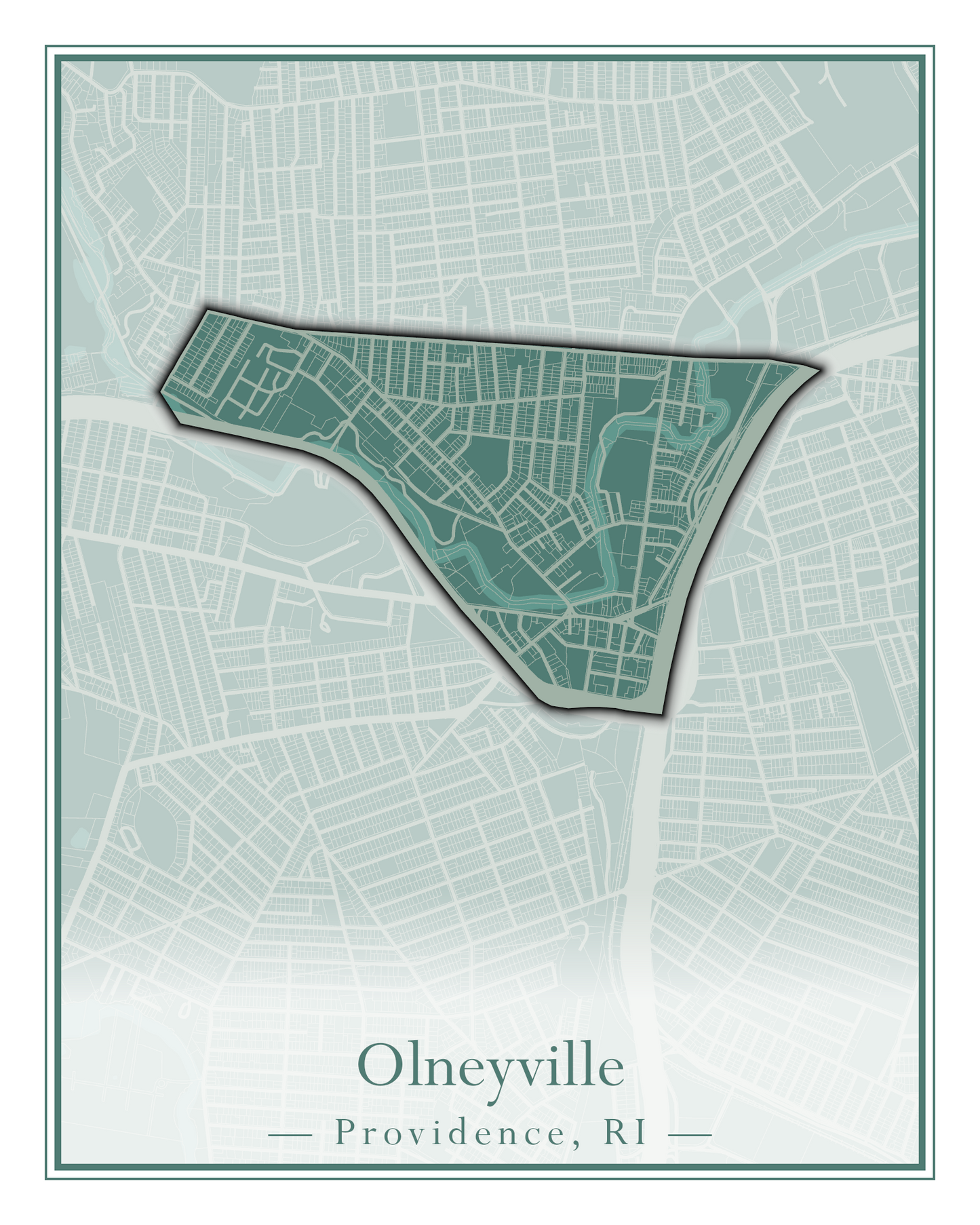 Providence Neighborhoods - Street Map (Mount Hope - Reservoir)