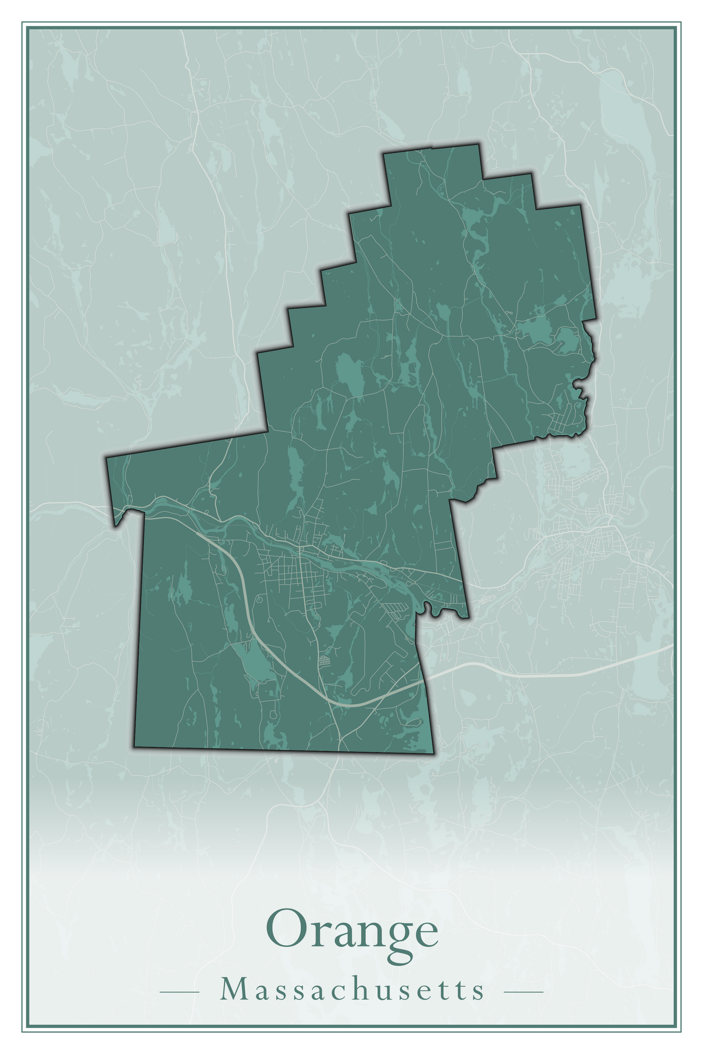 Massachusetts Towns - Street Map (Oak Bluffs - Orleans)