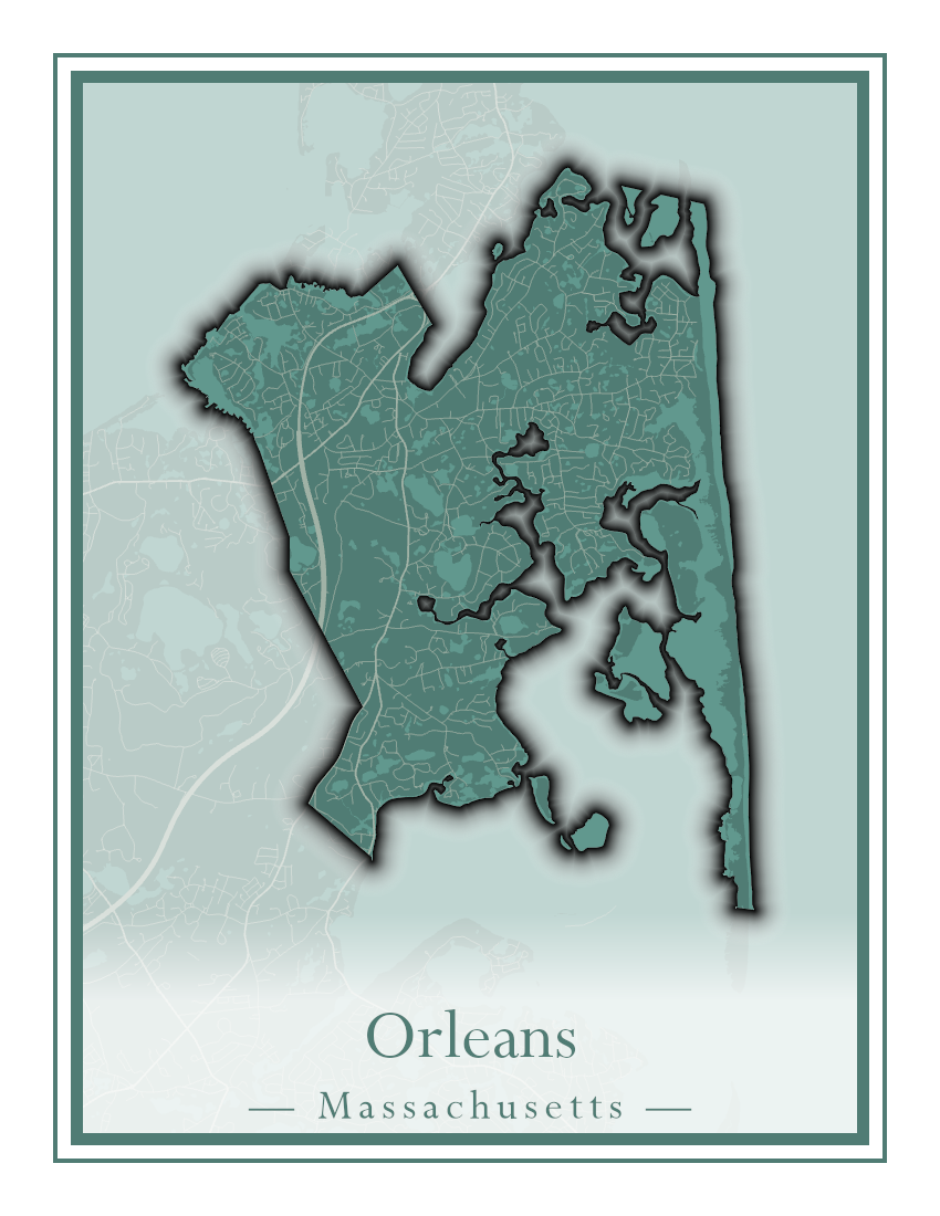 Massachusetts Towns - Street Map (Oak Bluffs - Orleans)