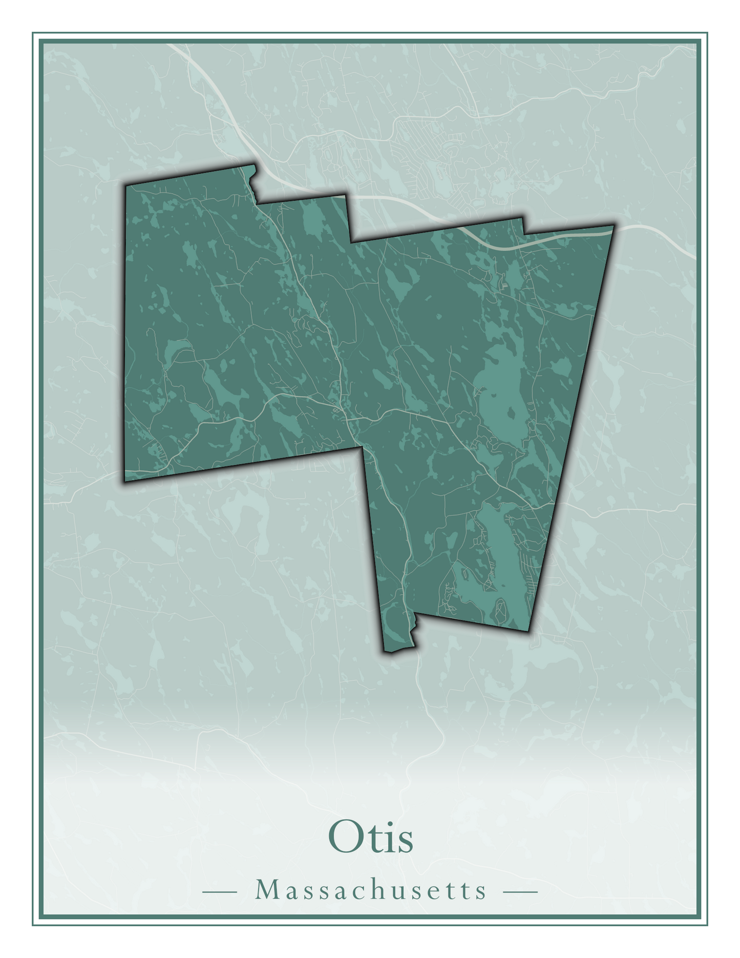 Massachusetts Towns - Street Map (Otis - Paxton)