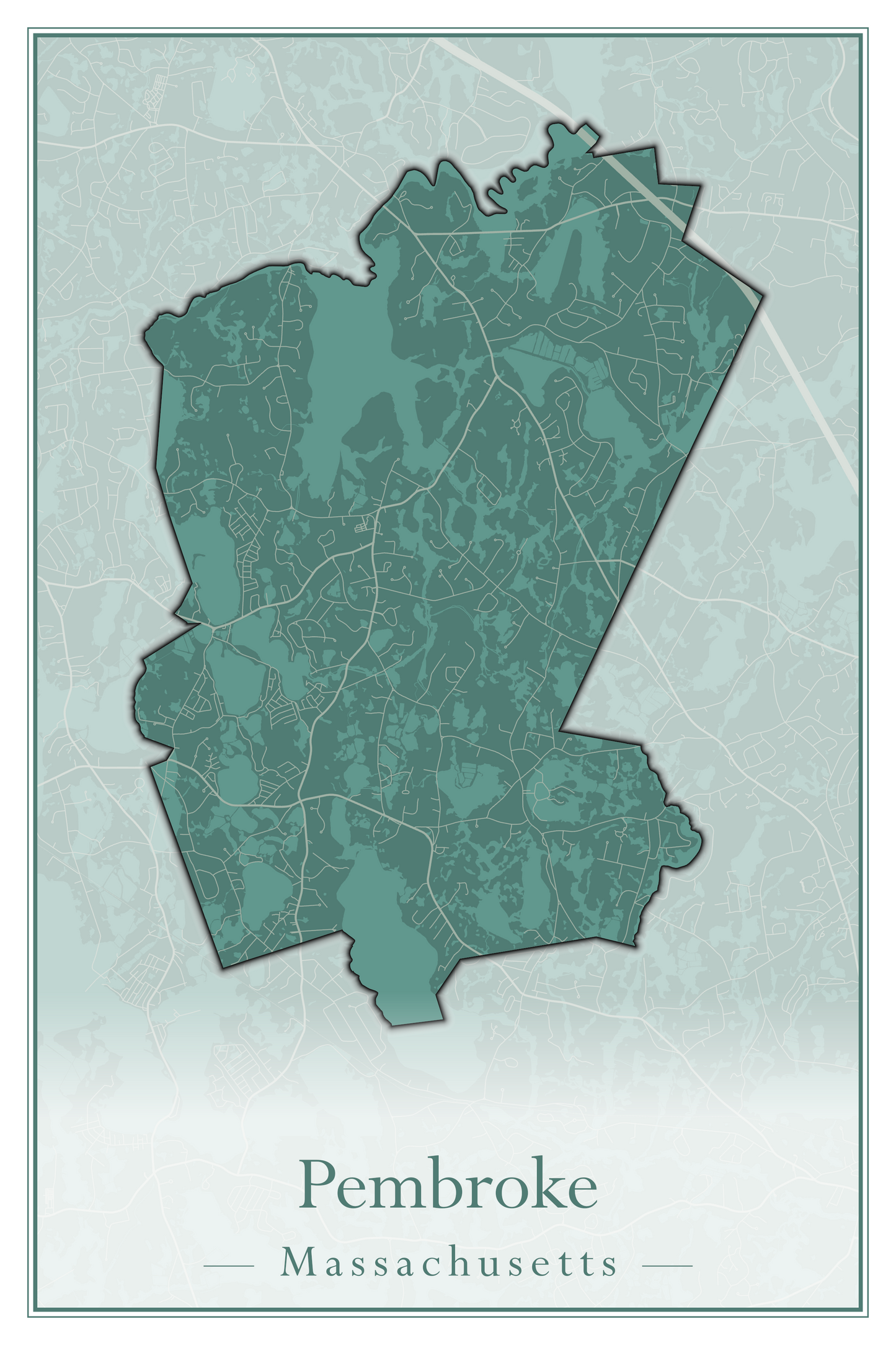 Massachusetts Towns - Street Map (Peabody - Pepperell)