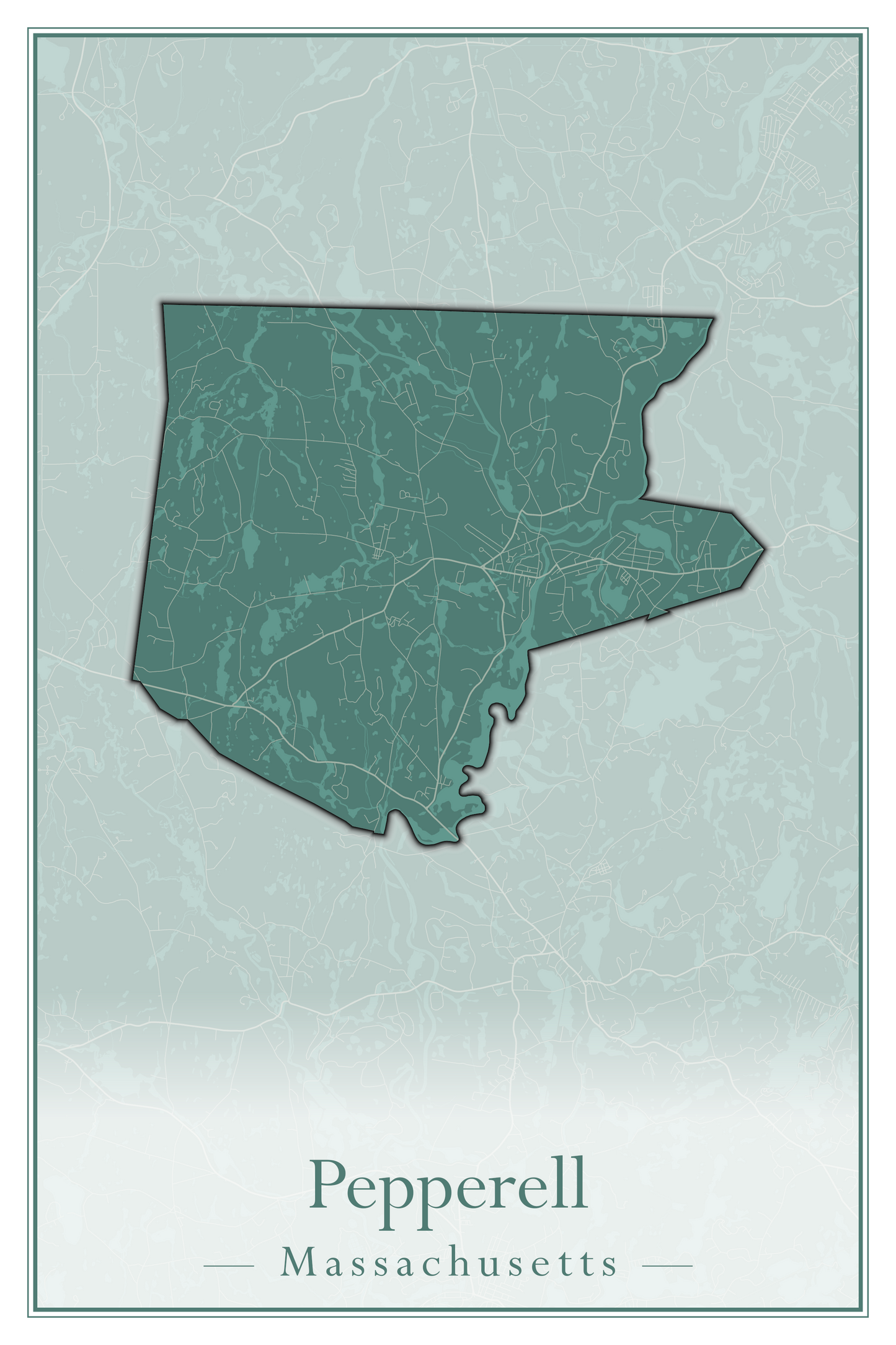 Massachusetts Towns - Street Map (Peabody - Pepperell)