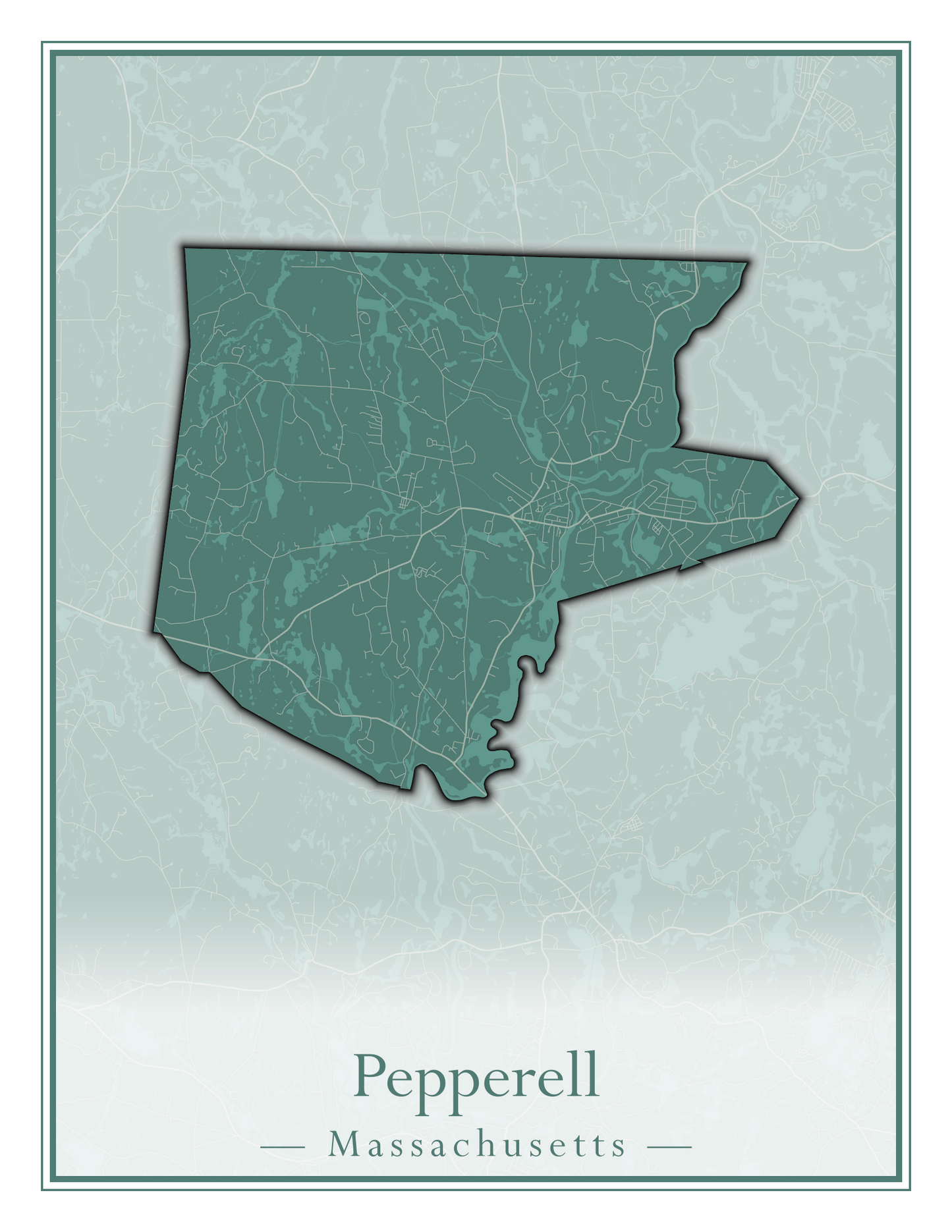 Massachusetts Towns - Street Map (Peabody - Pepperell)