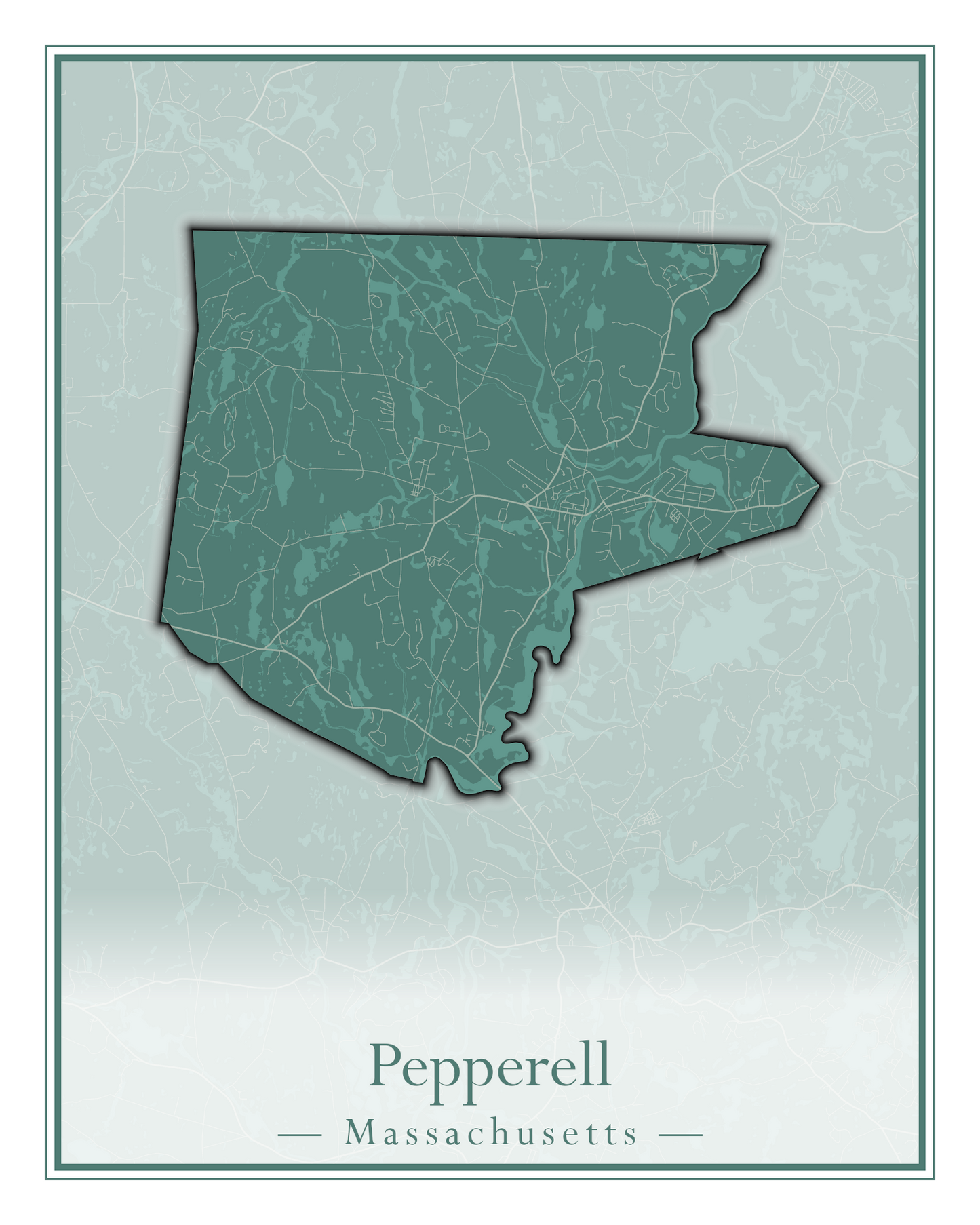 Massachusetts Towns - Street Map (Peabody - Pepperell)