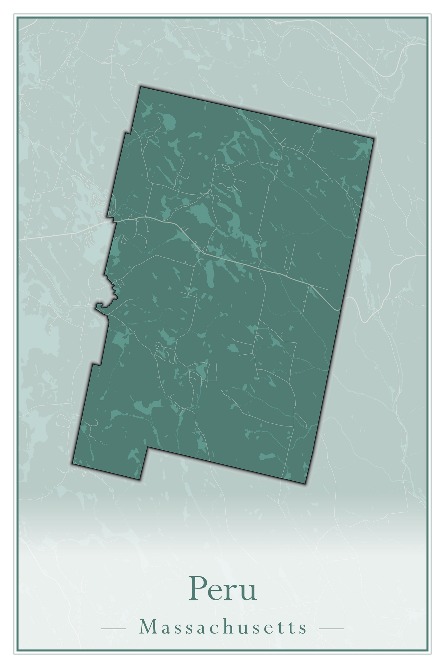 Massachusetts Towns - Street Map (Peru - Pittsfield)