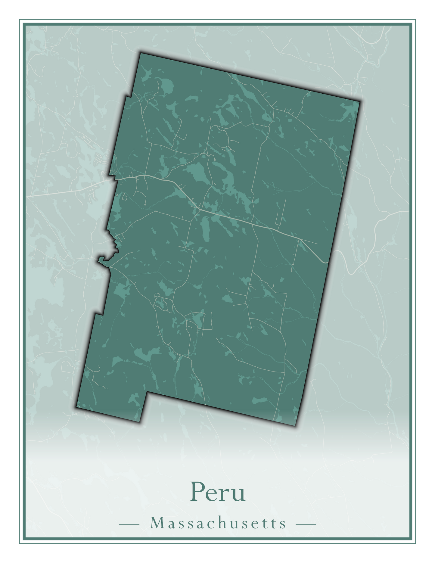 Massachusetts Towns - Street Map (Peru - Pittsfield)