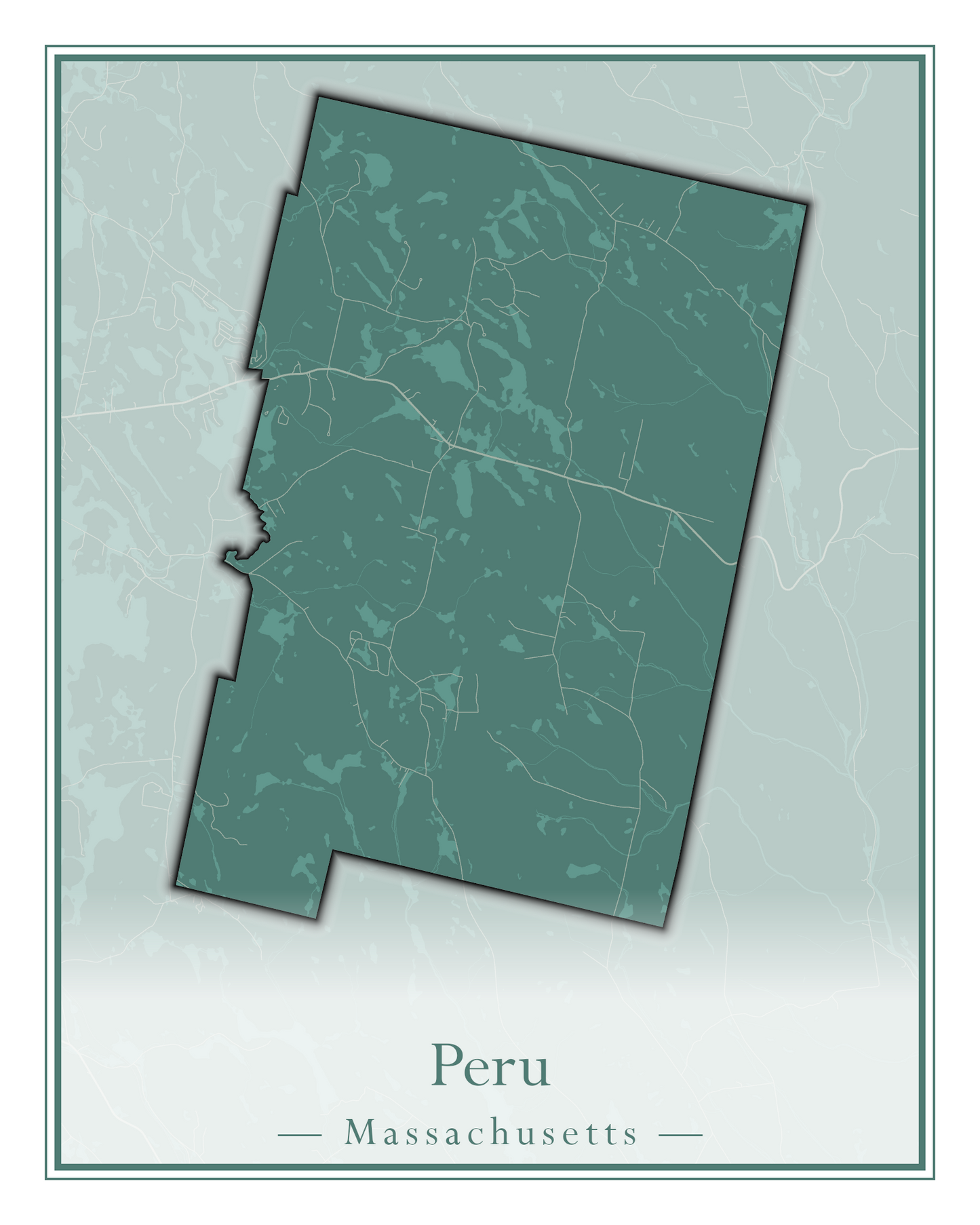 Massachusetts Towns - Street Map (Peru - Pittsfield)