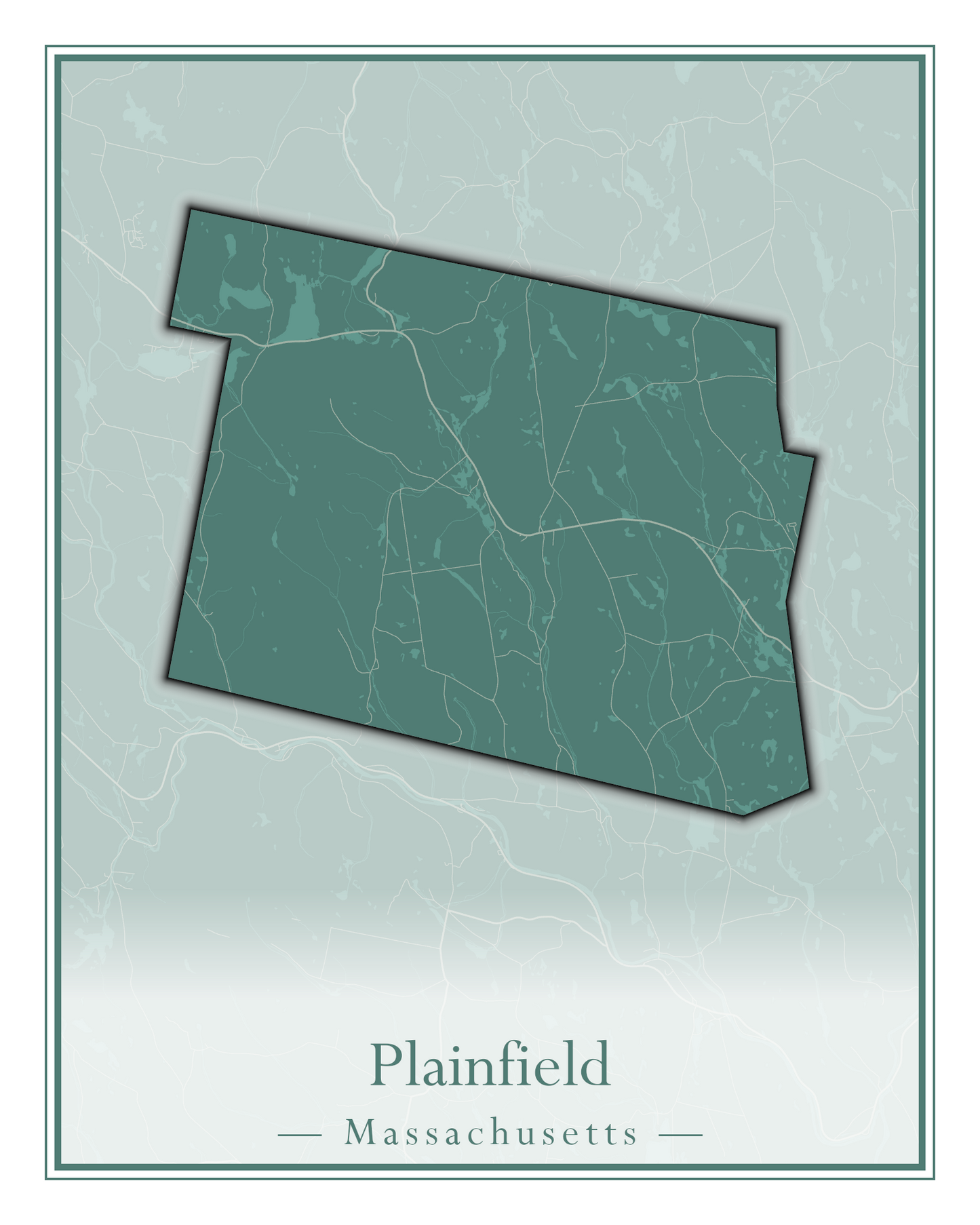 Massachusetts Towns - Street Map (Plainfield - Plympton)