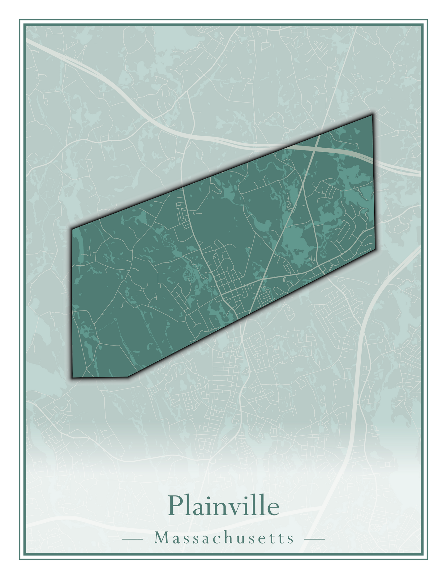 Massachusetts Towns - Street Map (Plainfield - Plympton)