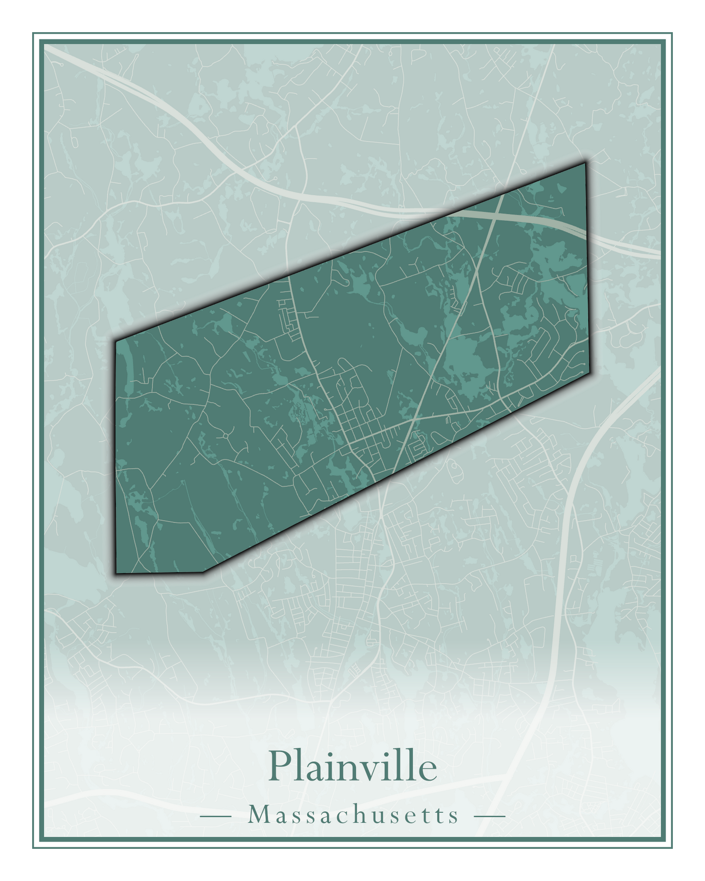 Massachusetts Towns - Street Map (Plainfield - Plympton)