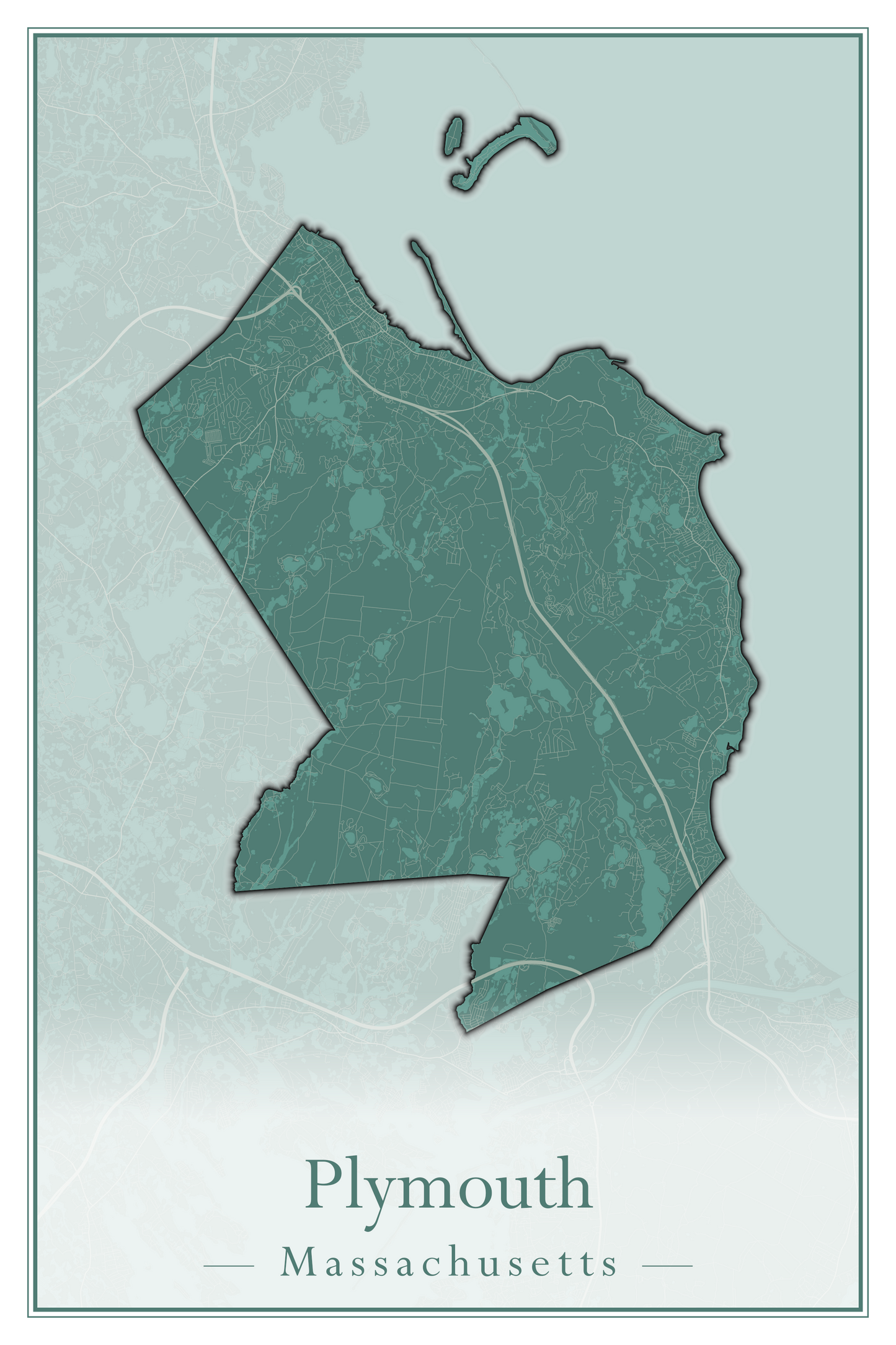 Massachusetts Towns - Street Map (Plainfield - Plympton)