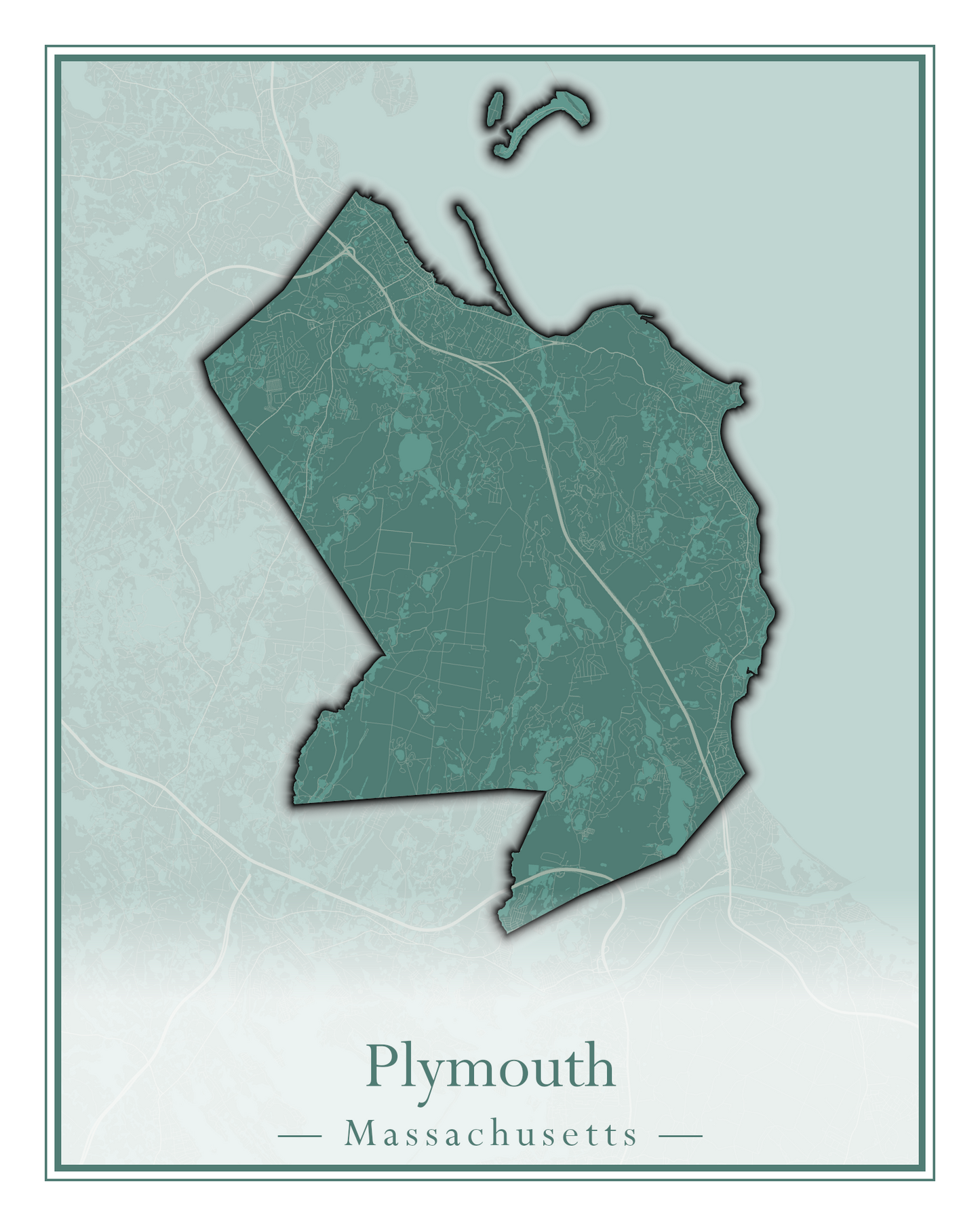 Massachusetts Towns - Street Map (Plainfield - Plympton)