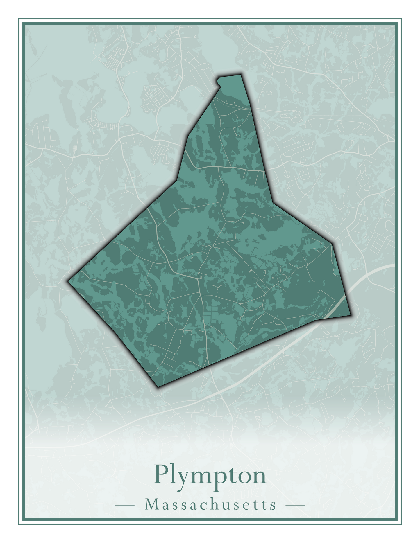 Massachusetts Towns - Street Map (Plainfield - Plympton)