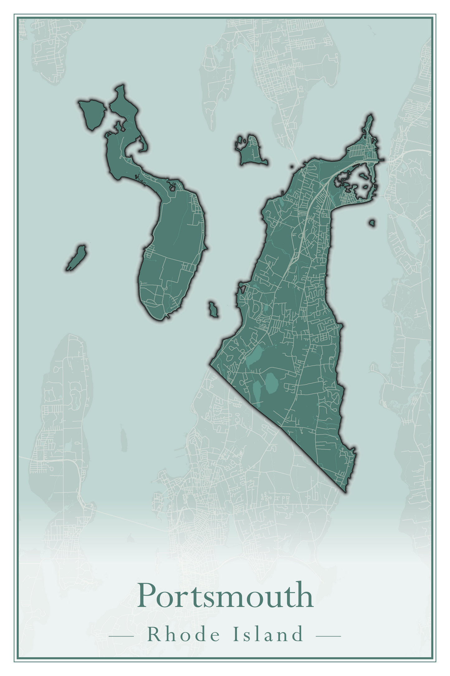 Rhode Island Towns - Street Map (North Smithfield - Providence)