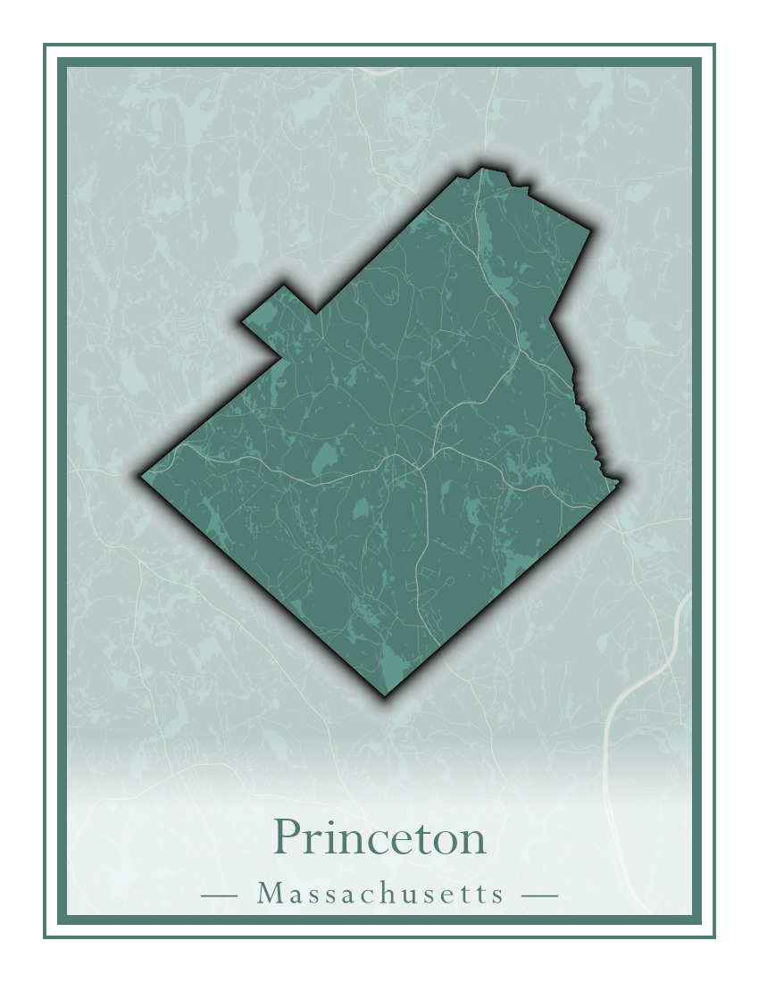 Massachusetts Towns - Street Map (Princeton - Randolph)