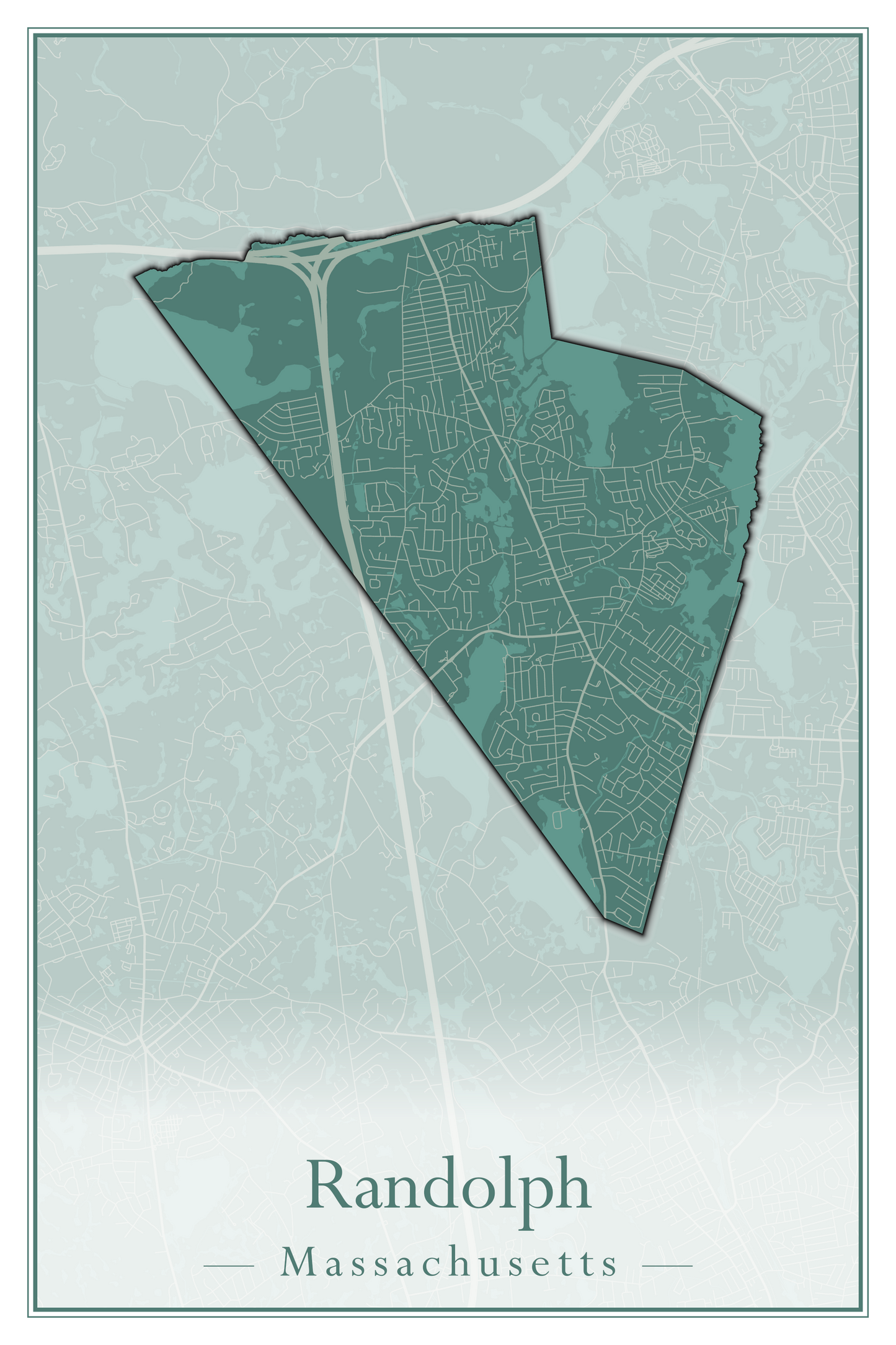 Massachusetts Towns - Street Map (Princeton - Randolph)