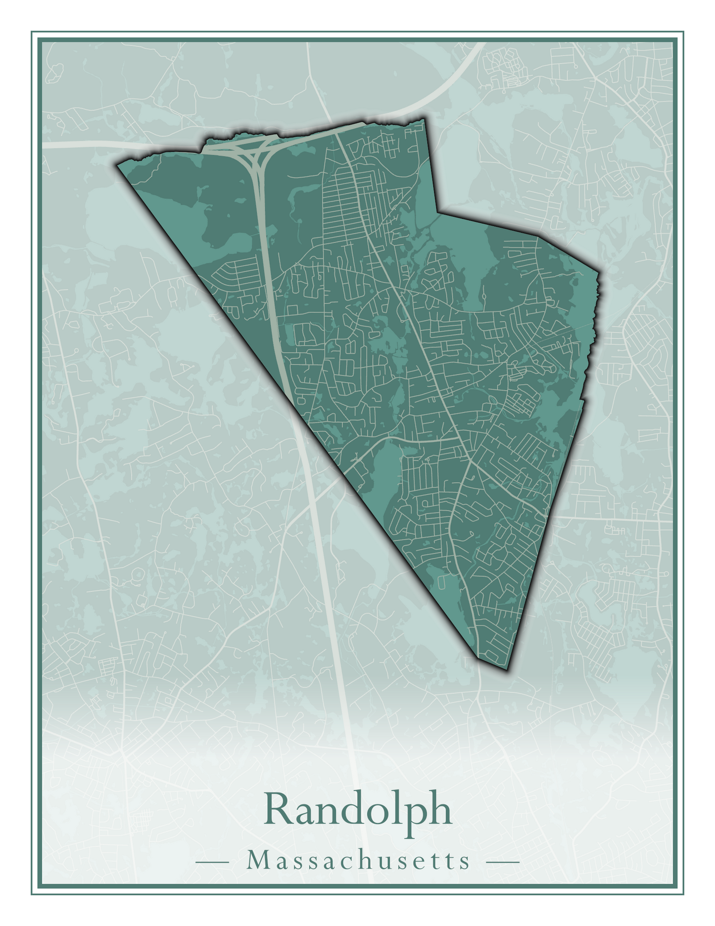 Massachusetts Towns - Street Map (Princeton - Randolph)